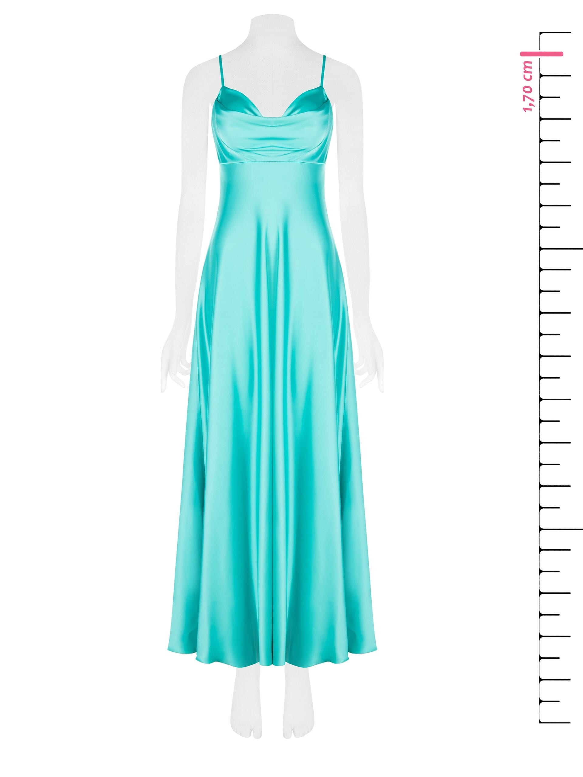 Rinascimento Satin Maxi Empire Dress