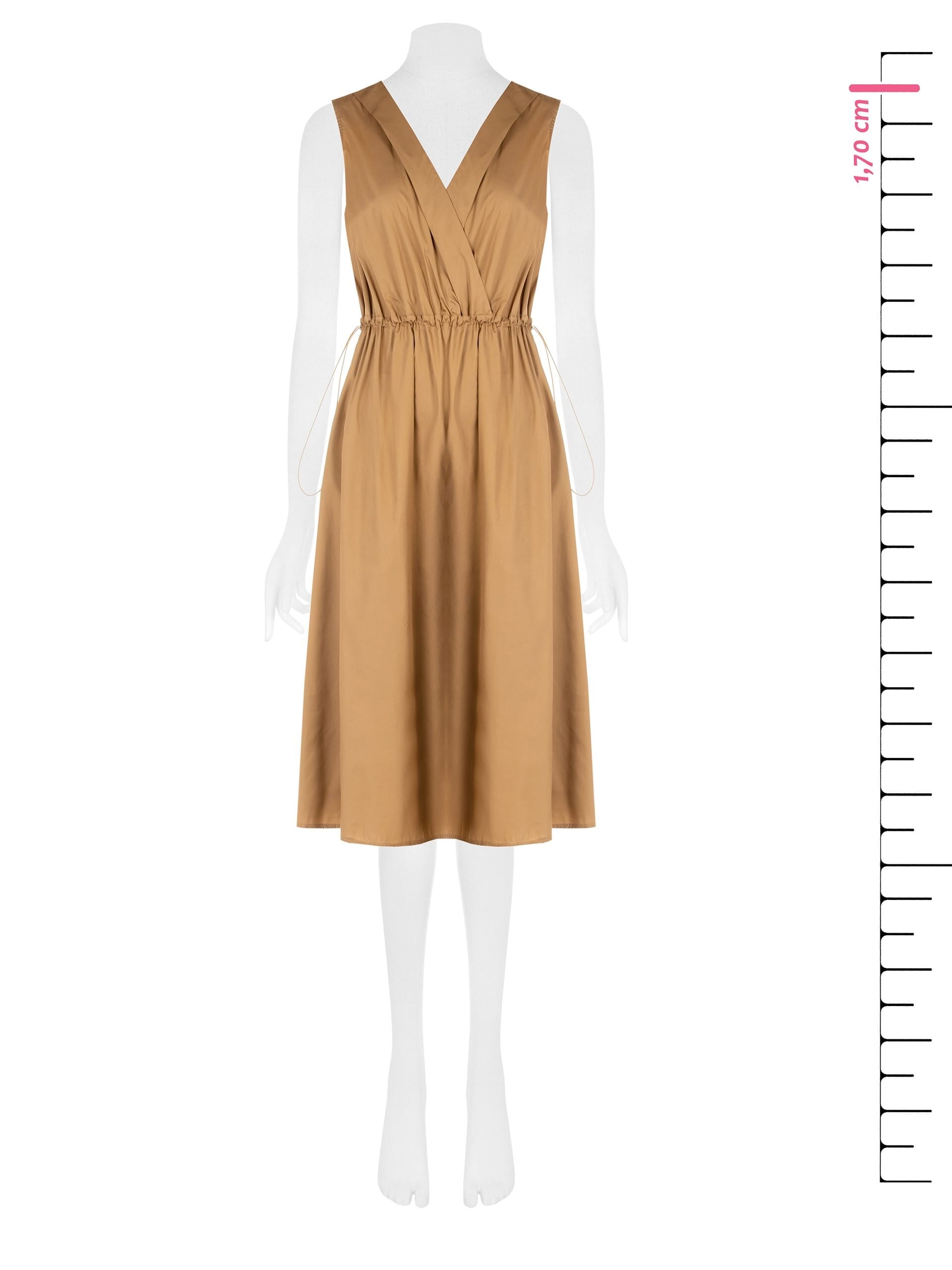 Robe tourbillon à encolure en V croisée et taille à cordon de serrage Rinascimento