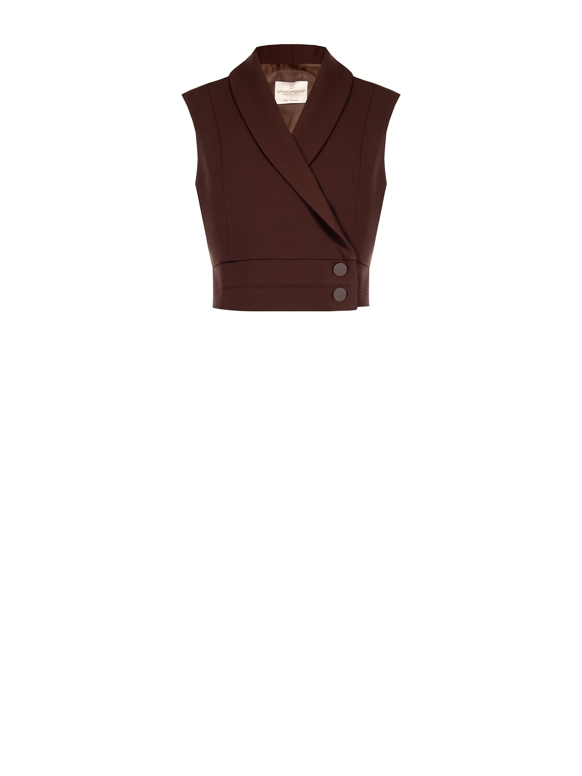 Rinascimento Fluid Fabric Crop Vest
