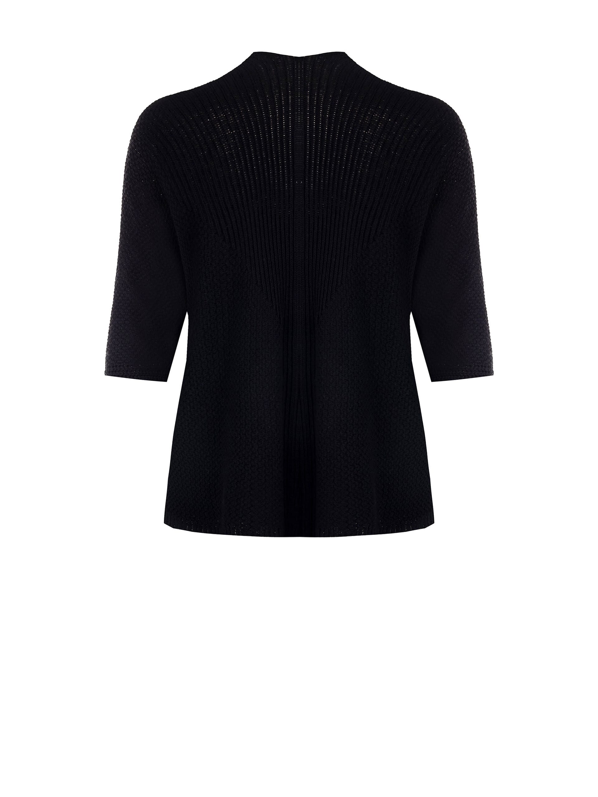 Rinascimento Curvy Open Cardigan In Cotton Blend Woven And Perforated Knit With Pockets