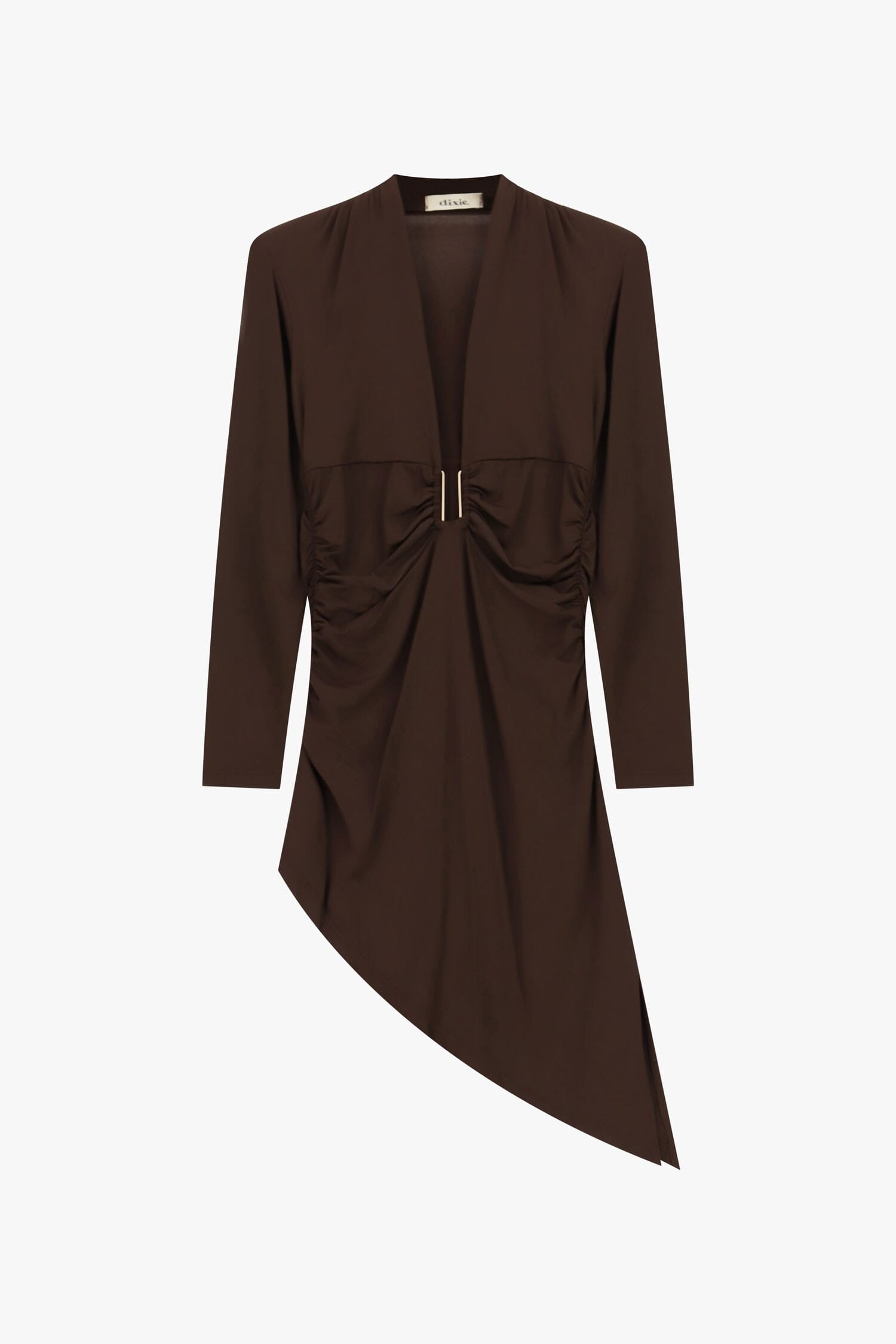 Short Dress With Deep Neckline And Draping Dixie