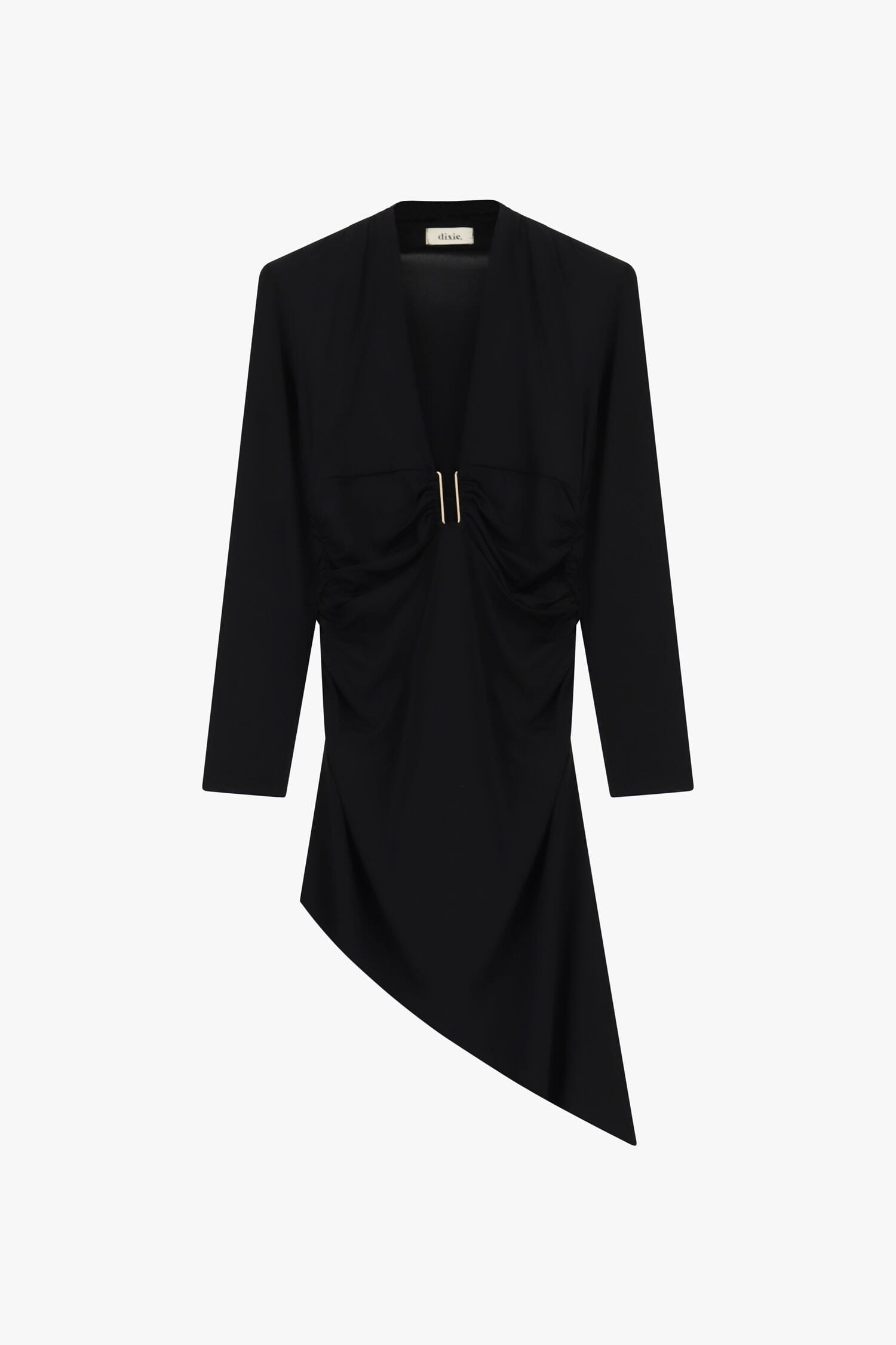 Short Dress With Deep Neckline And Draping Dixie