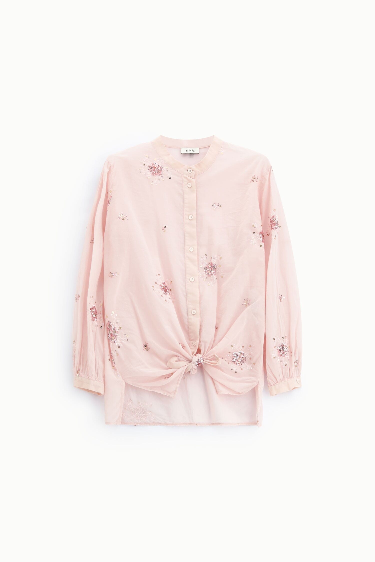 Shirt With Sequins And Classic Dixie Collar