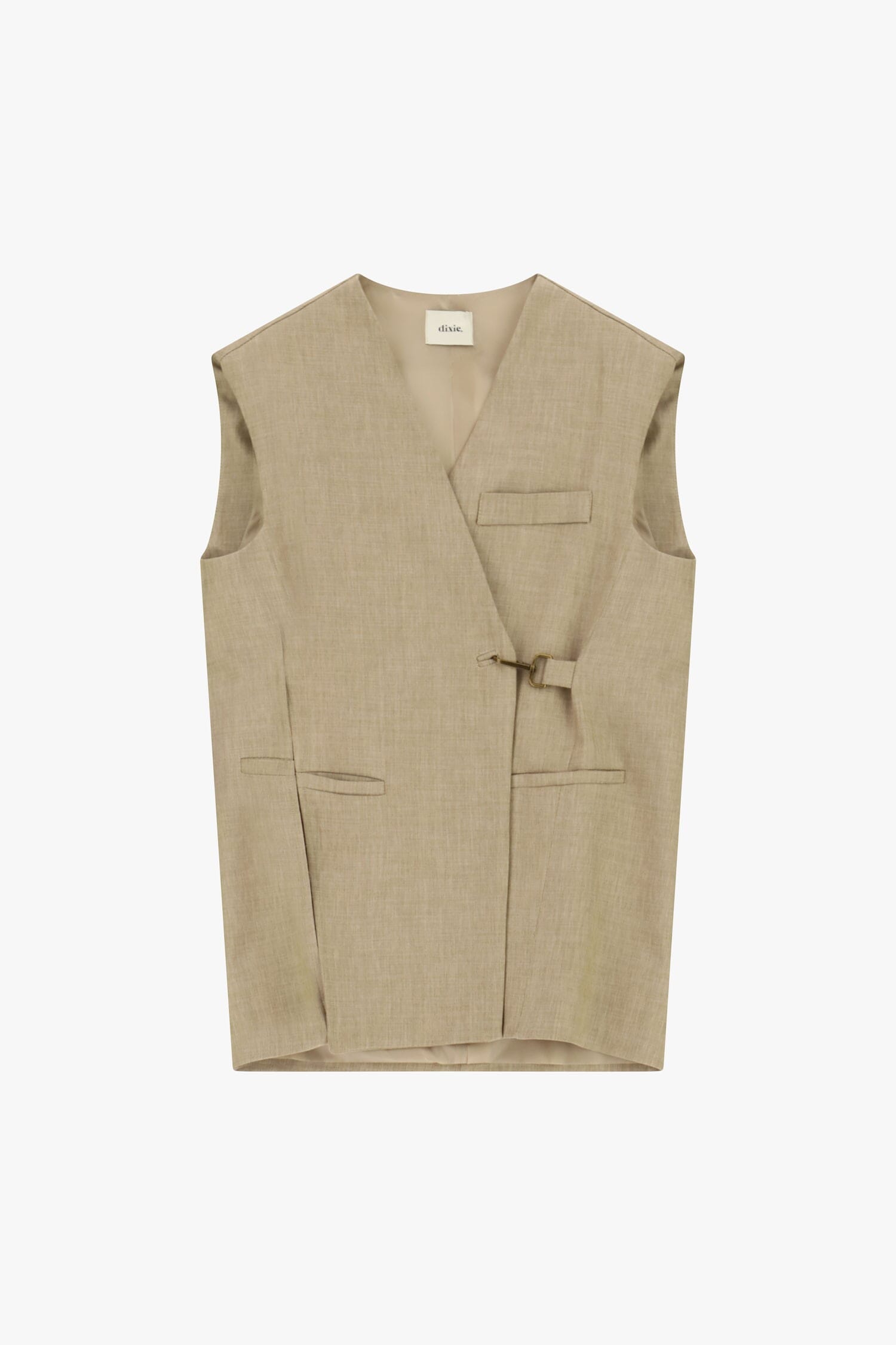Waistcoat With Side Closure And Front Pockets Dixie