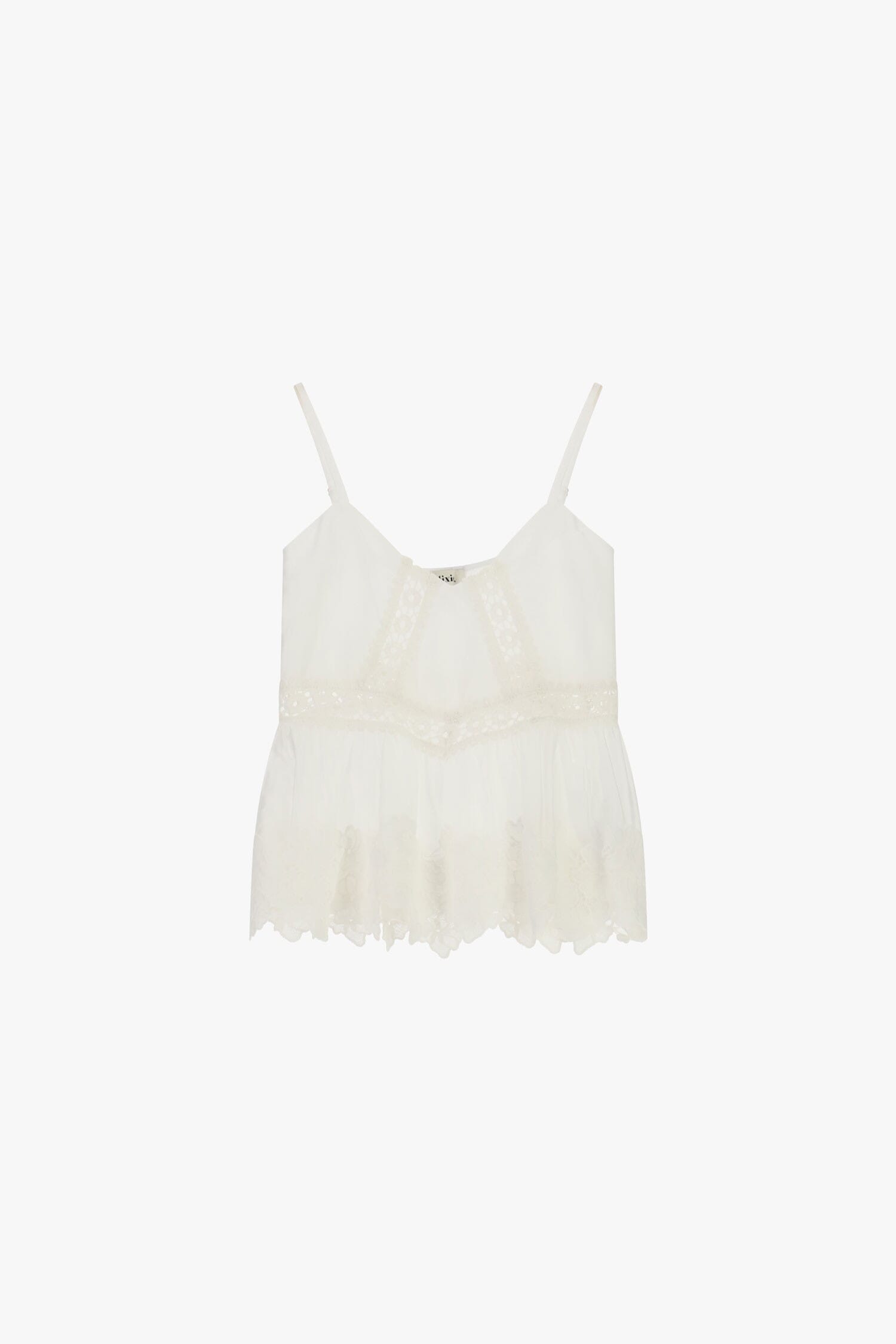 Dixie Top With Thin Straps And Lace Details