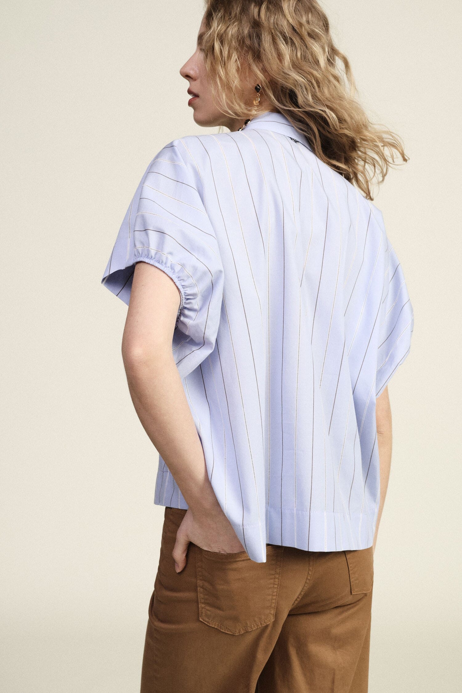 Shirt A Righe Con Collo Classico E Maniche Corte Dixie