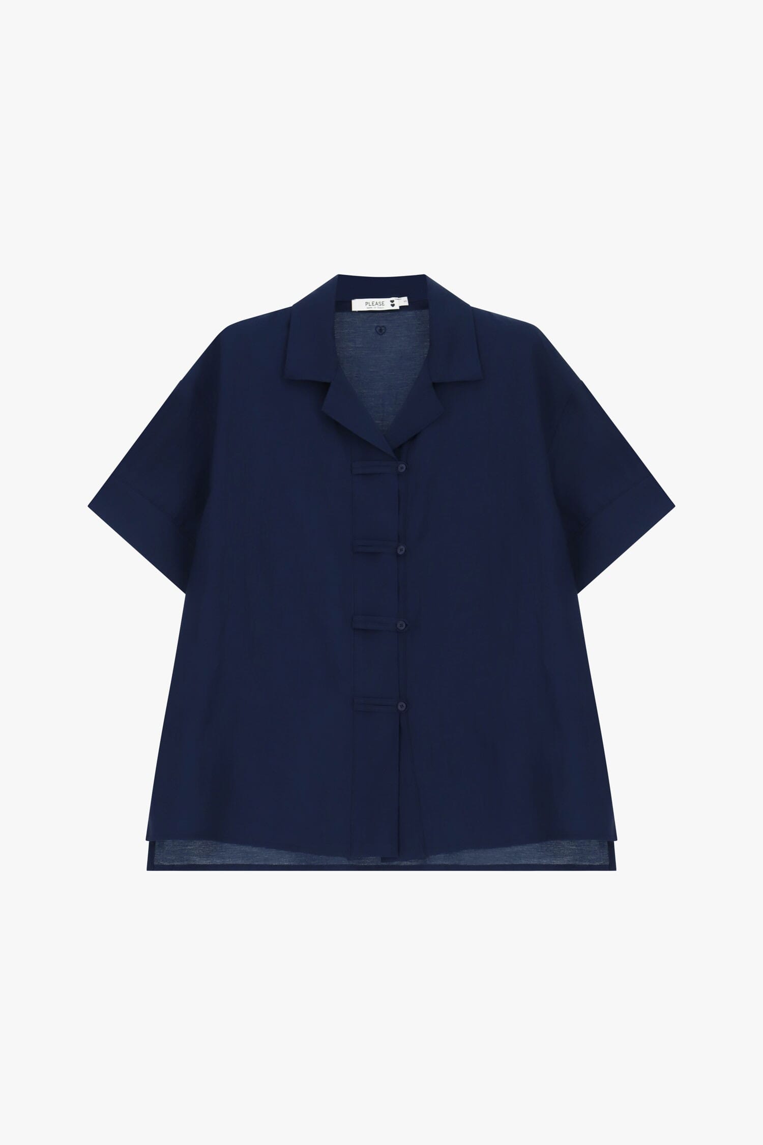 Short Boxy Shirt With Button Fastening Please