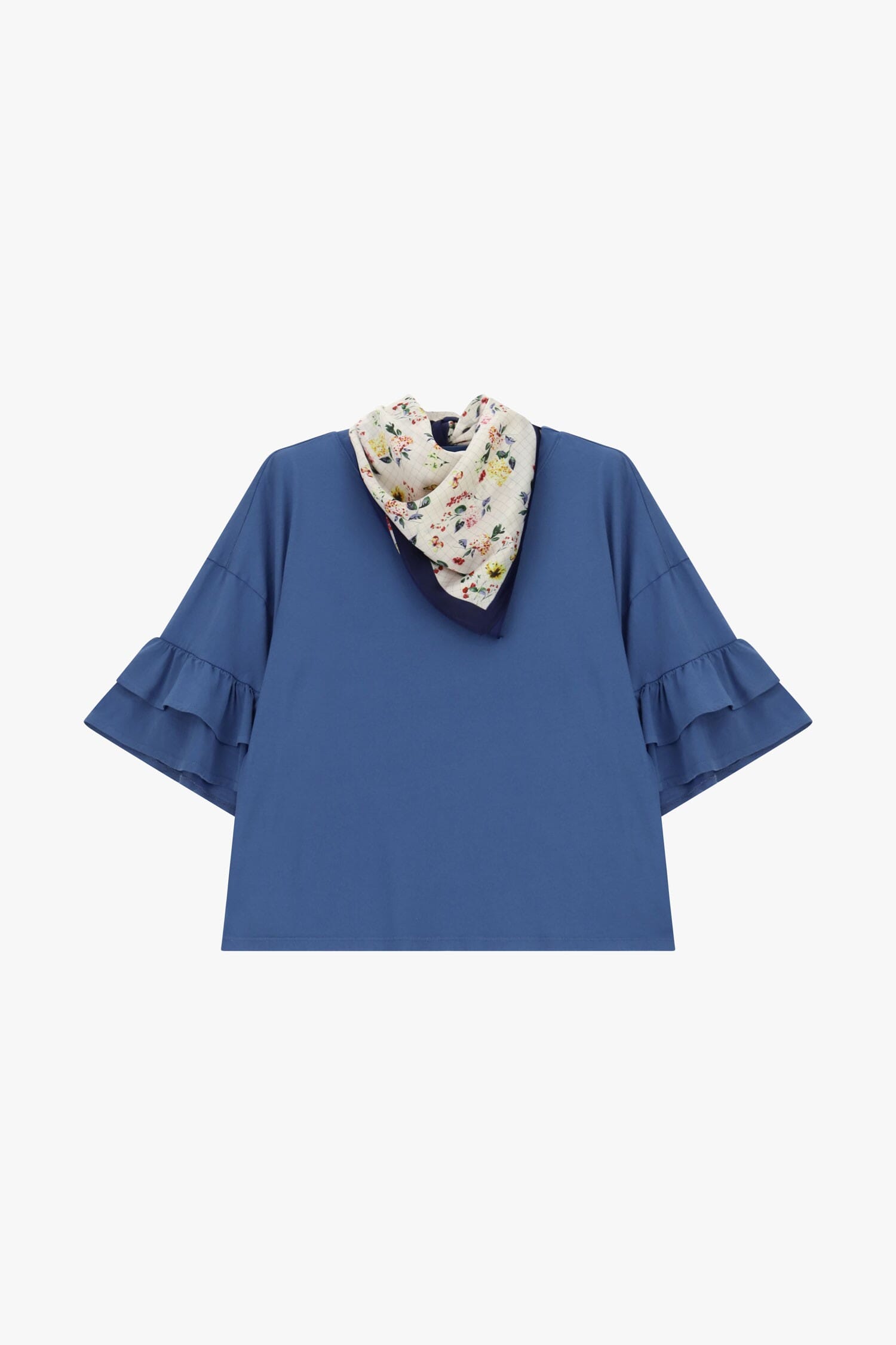 Short Sleeved Ruffle And Straight Top Please