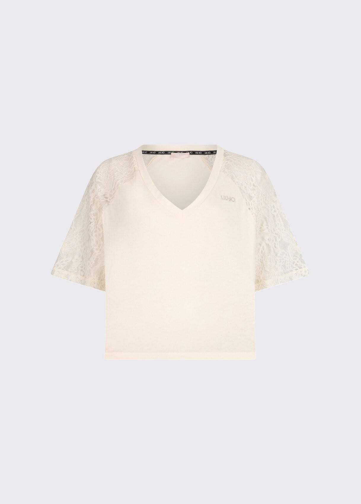 T-Shirt Con Dettagli In Pizzo Liu Jo