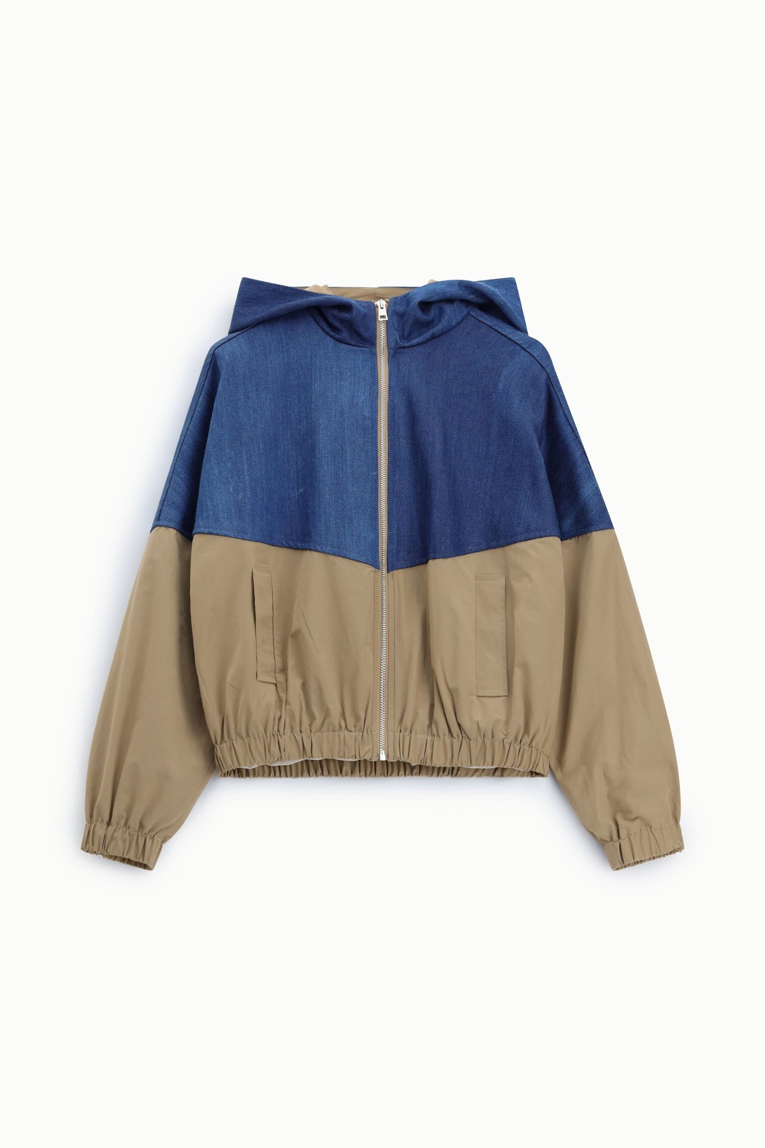 Bomber Con Zip E Cappuccio Colorblock Dixie