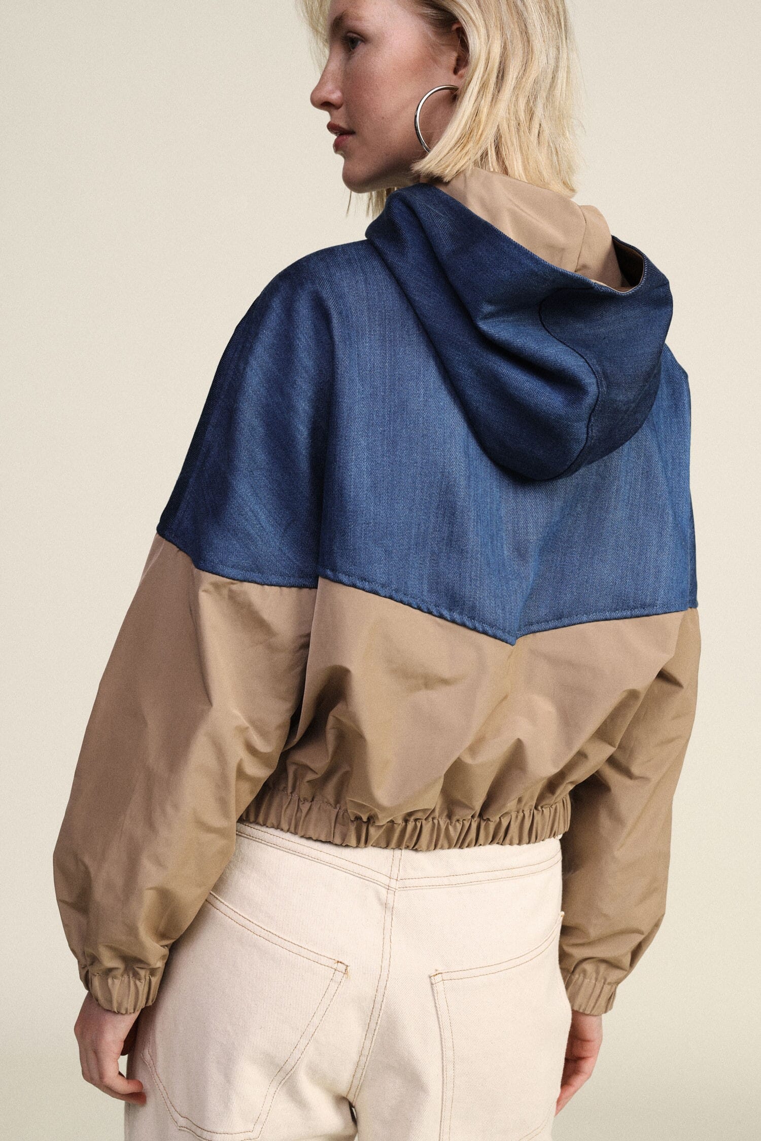 Bomber Con Zip E Cappuccio Colorblock Dixie
