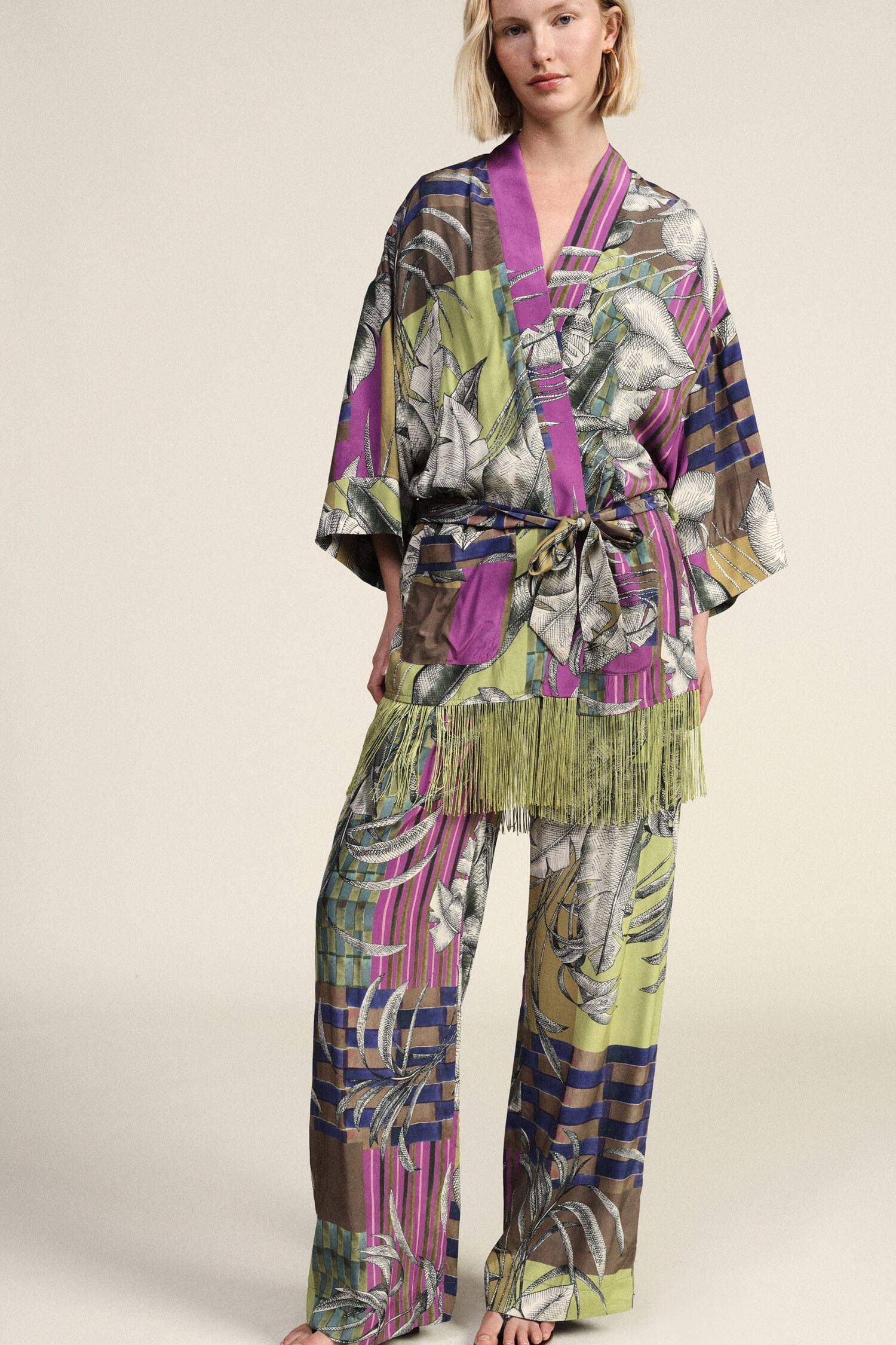 Pantalon large Dixie Floral Fantasy