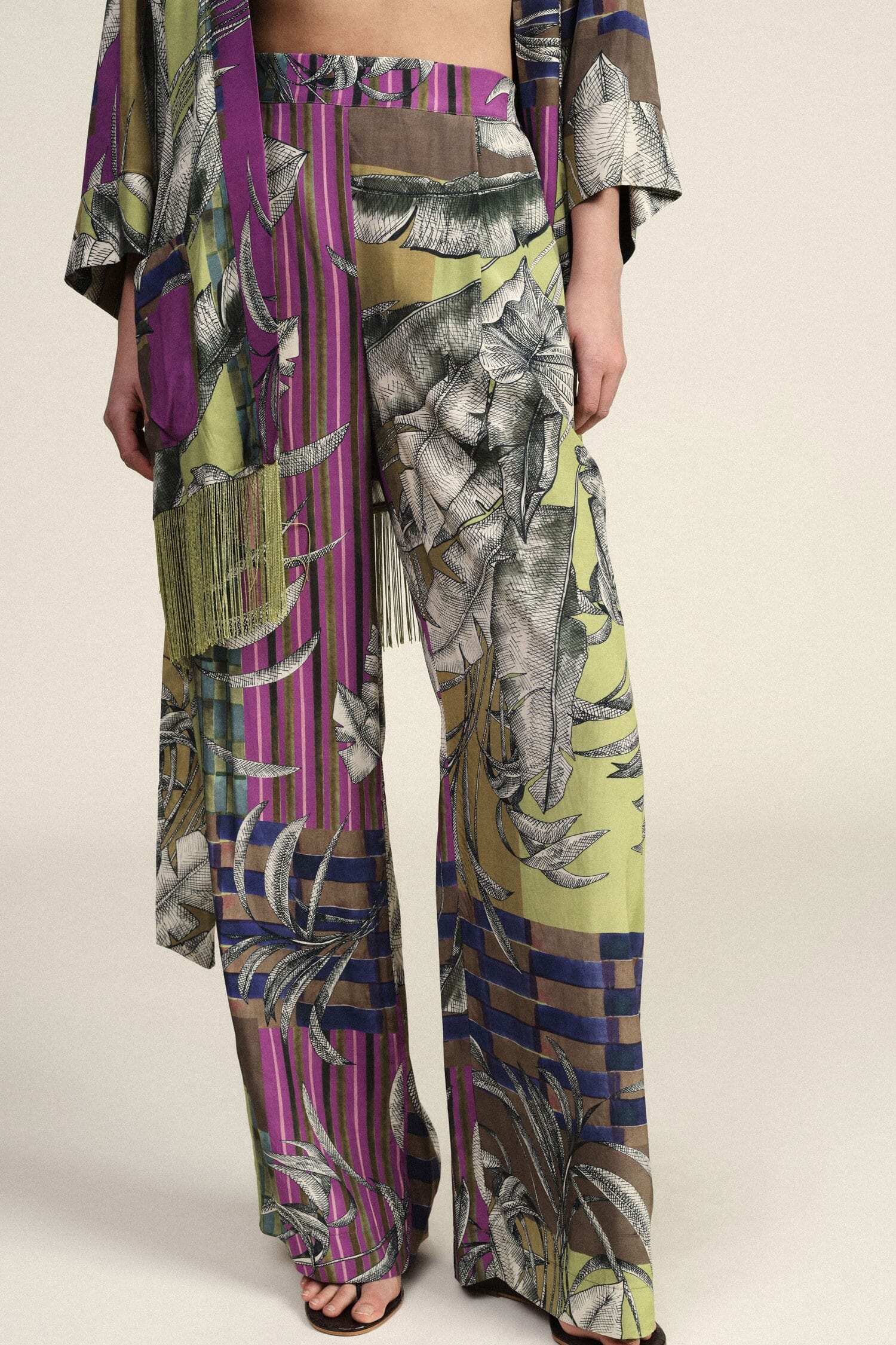 Pantalon large Dixie Floral Fantasy