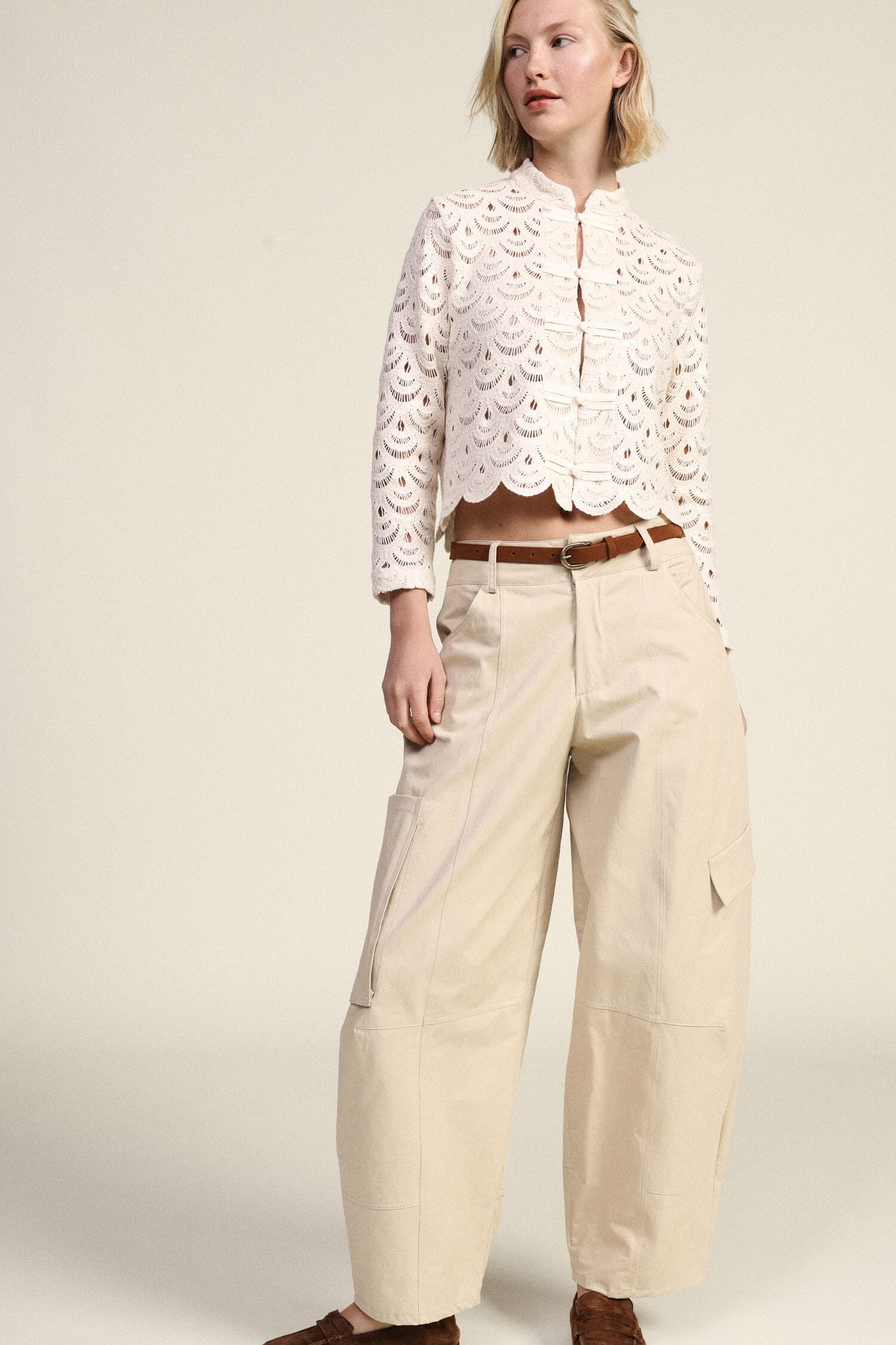 Cropped Palace Trousers With Cargo Side Pockets Dixie