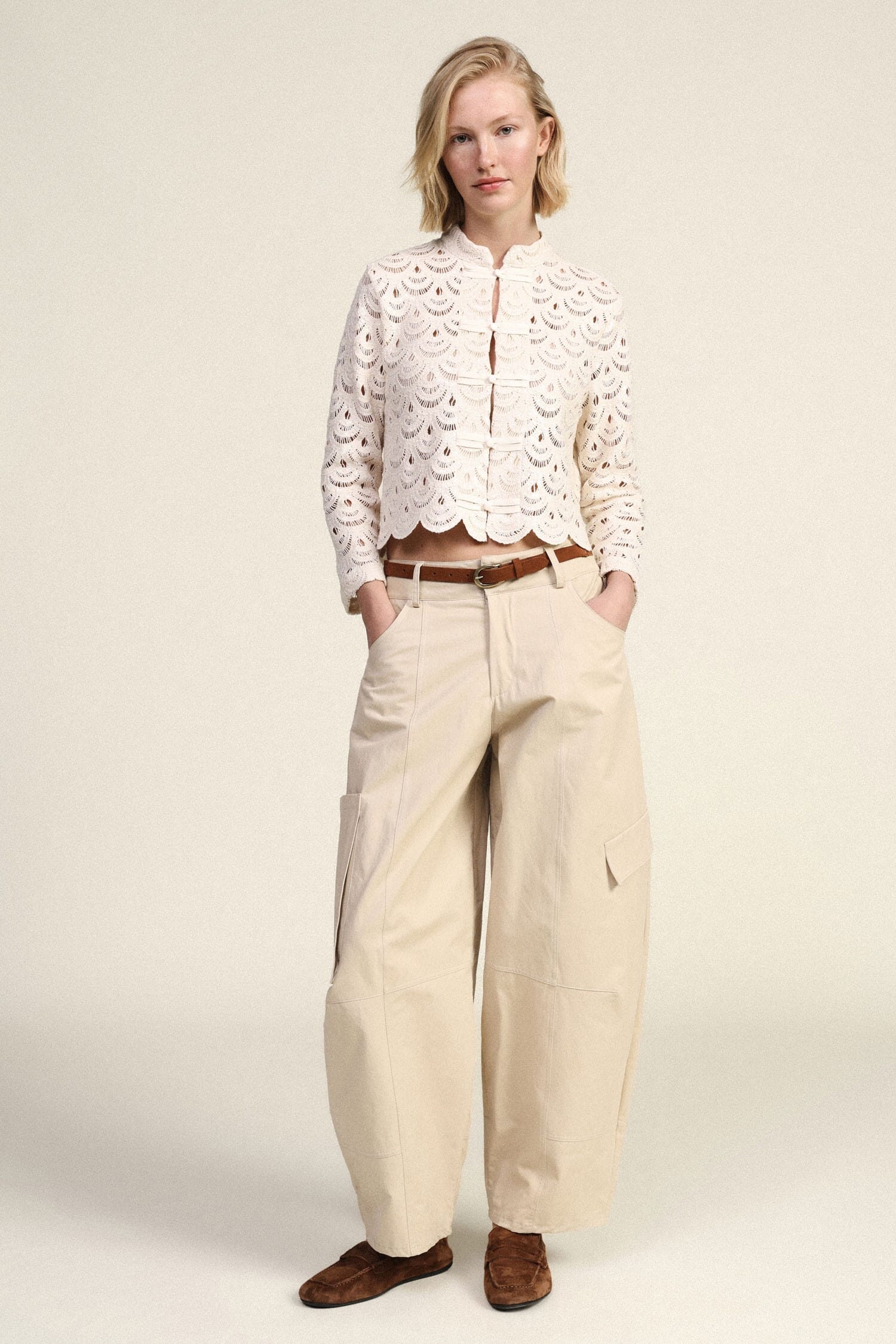 Cropped Palace Trousers With Cargo Side Pockets Dixie