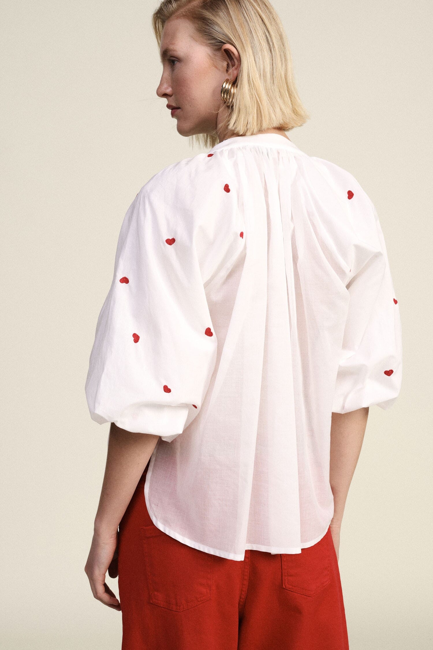 Wide Shirt With Short Sleeves And Embroidered Dixie Details