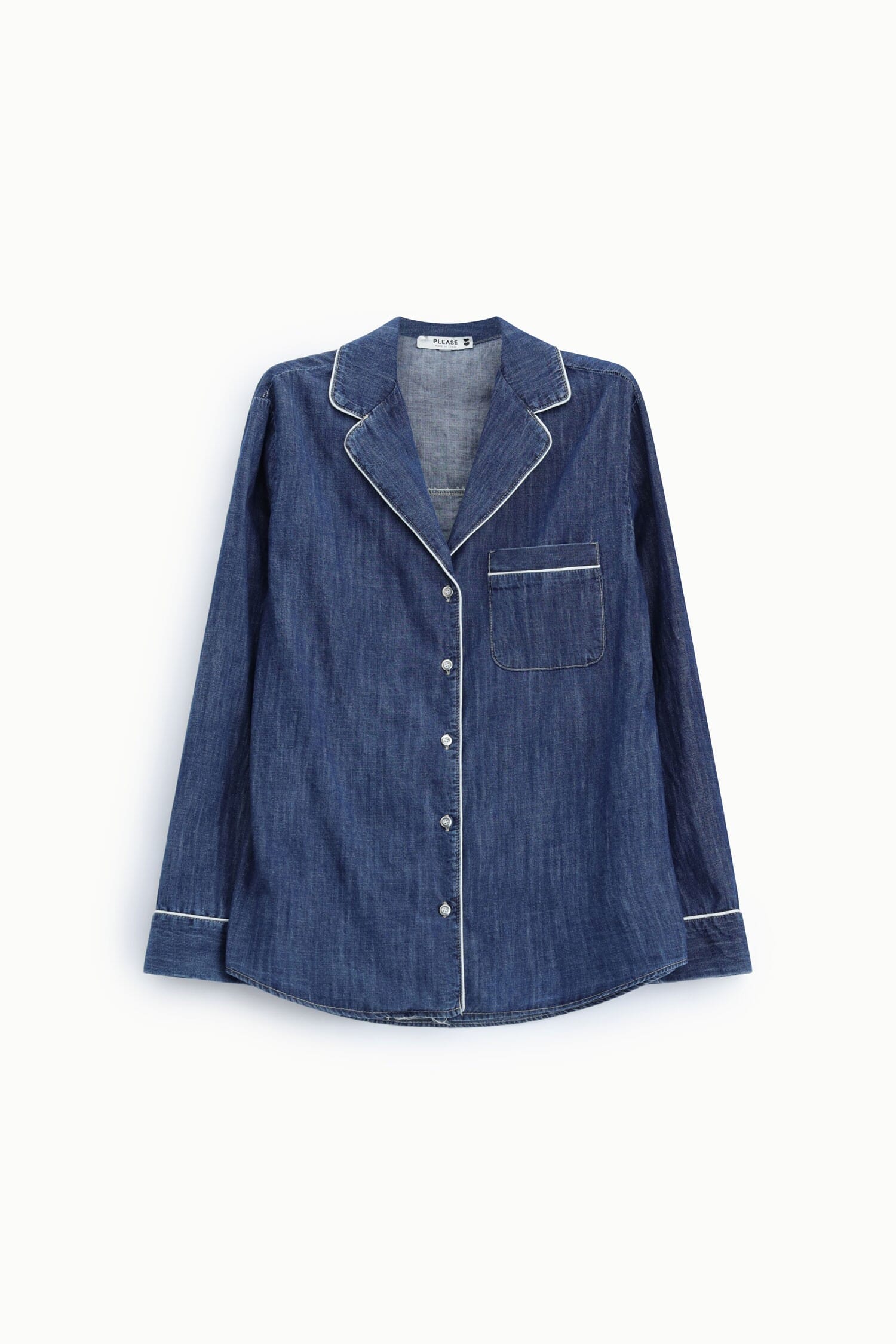 Regular-Fit Shirt With Piping And Pocket Please