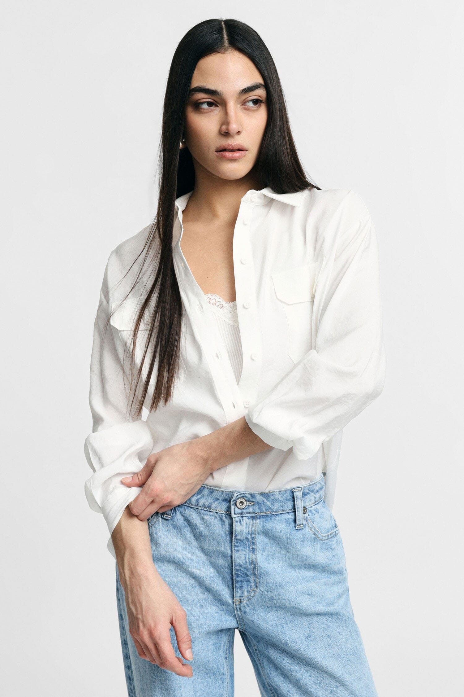 Regular-Fit Shirt With Front Pockets Please
