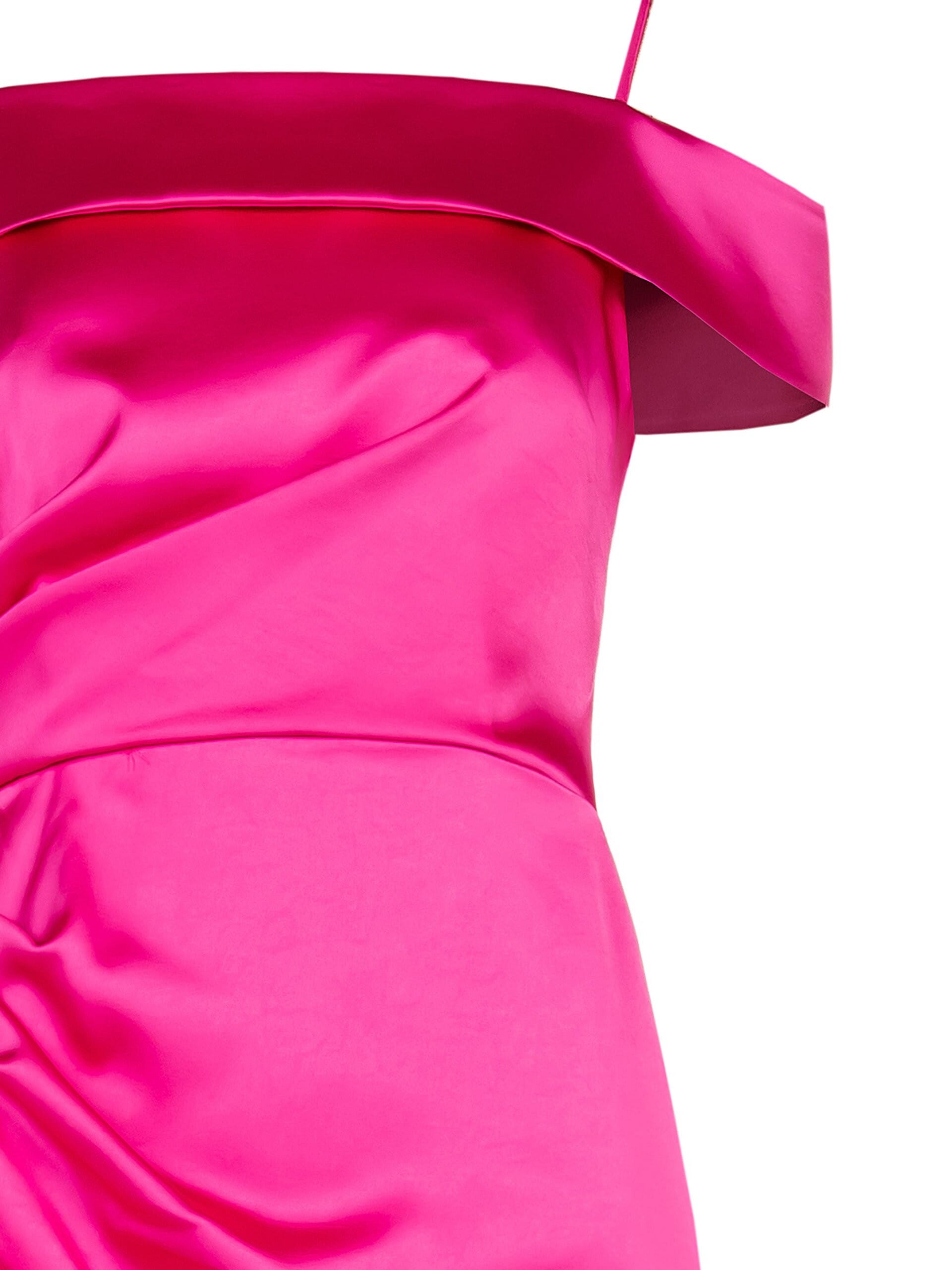 Draped Satin Sheath Dress Rinascimento