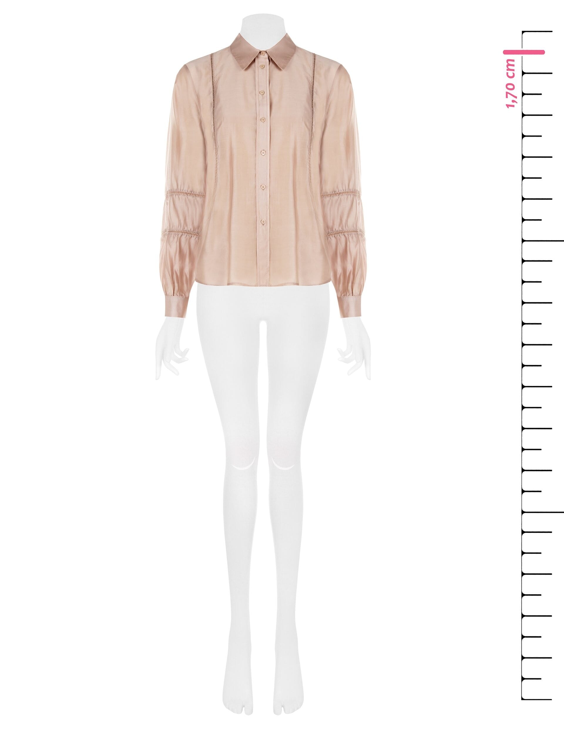 Ultralight Mixed Lyocell Shirt With Perforated Details Rinascimento