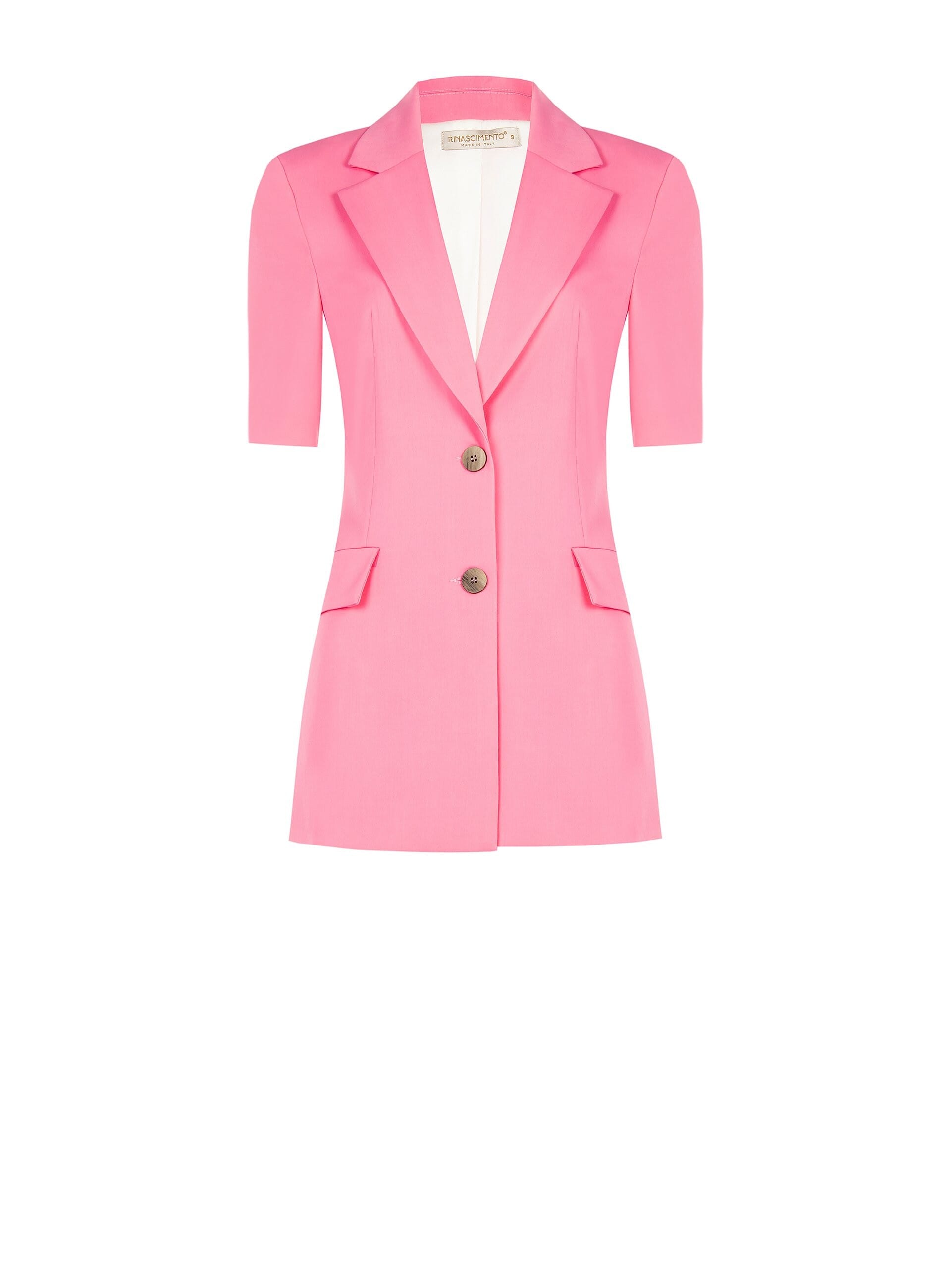 Rinascimento Short-Sleeved Poly-Viscose Blazer Jacket