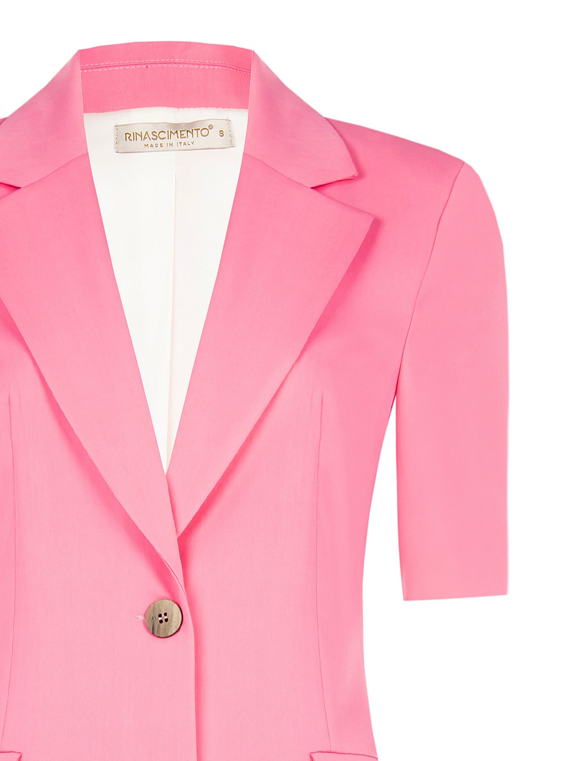 Rinascimento Short-Sleeved Poly-Viscose Blazer Jacket