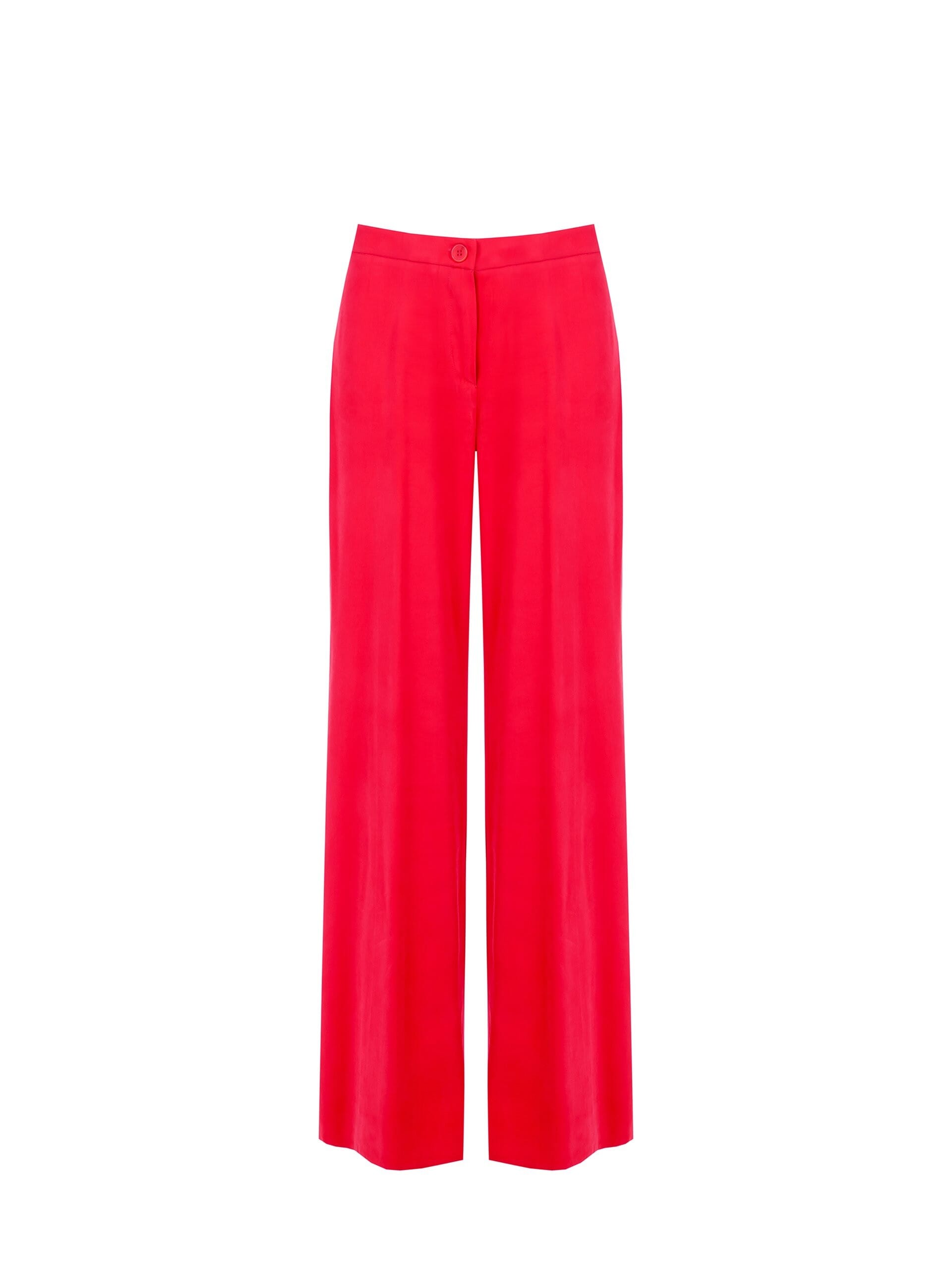 Pocketless Viscose Mix Palazzo Trousers Rinascimento