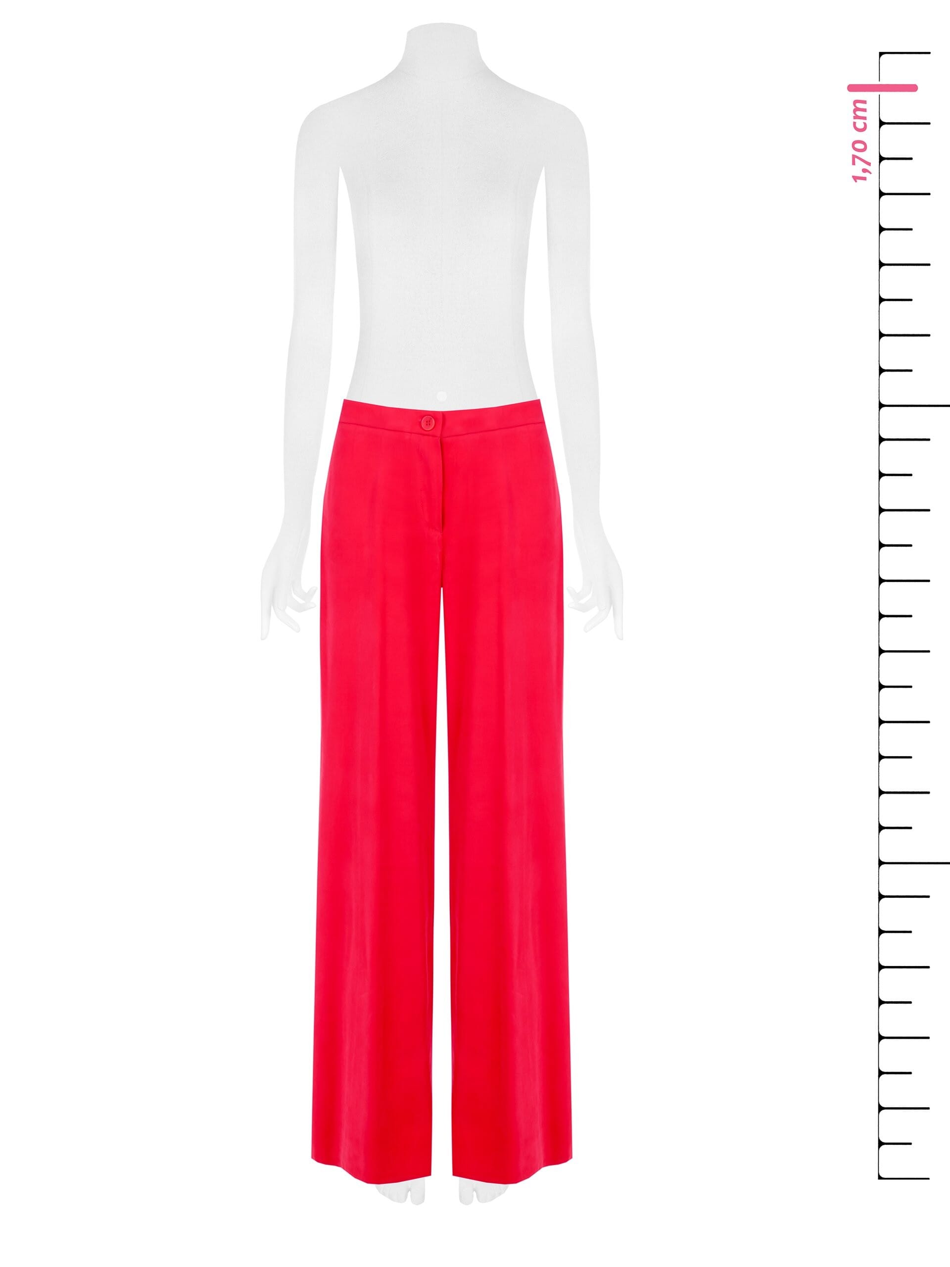 Pocketless Viscose Mix Palazzo Trousers Rinascimento