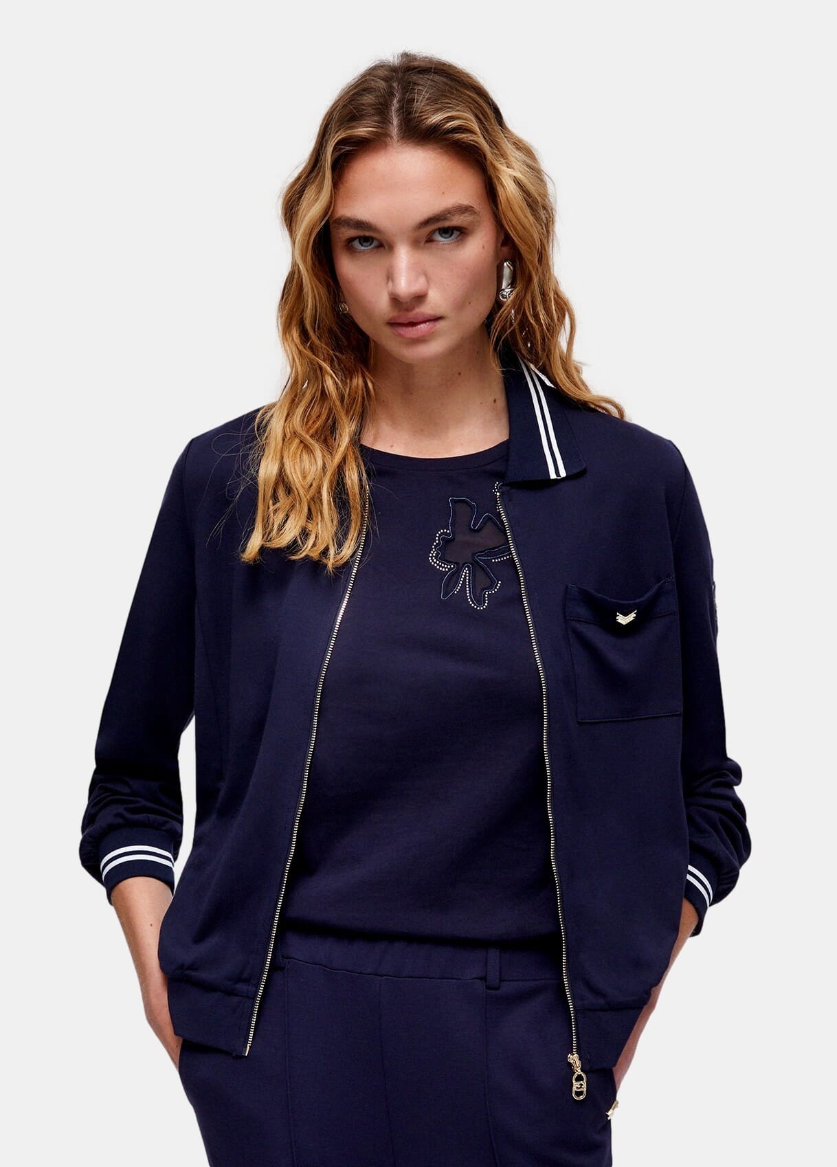 Liu Jo Interlock Sweatshirt with Zip