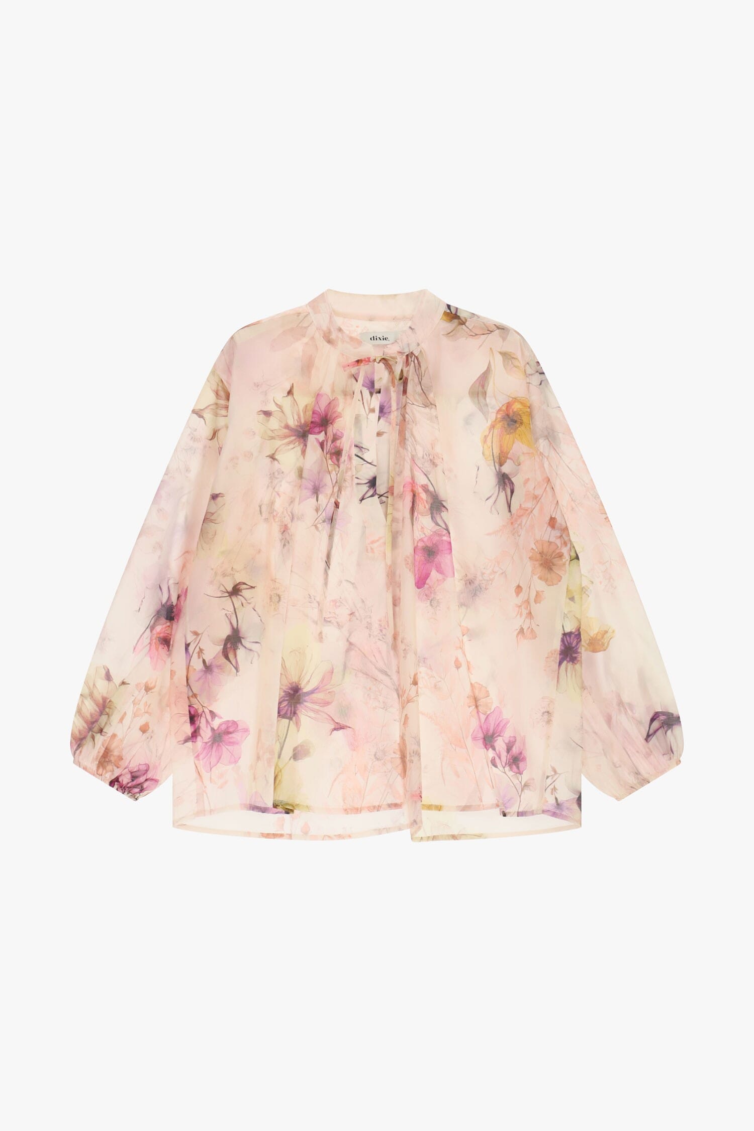 Loose Blouse With Floral Print And Loose Sleeves Dixie