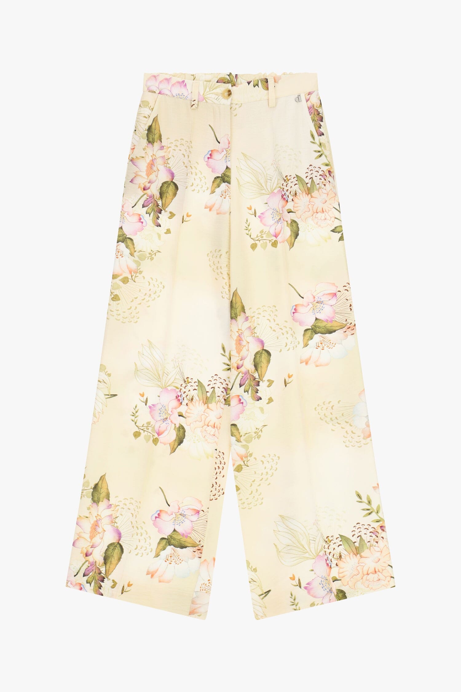 Floral Print High Waisted Palace Trousers Dixie