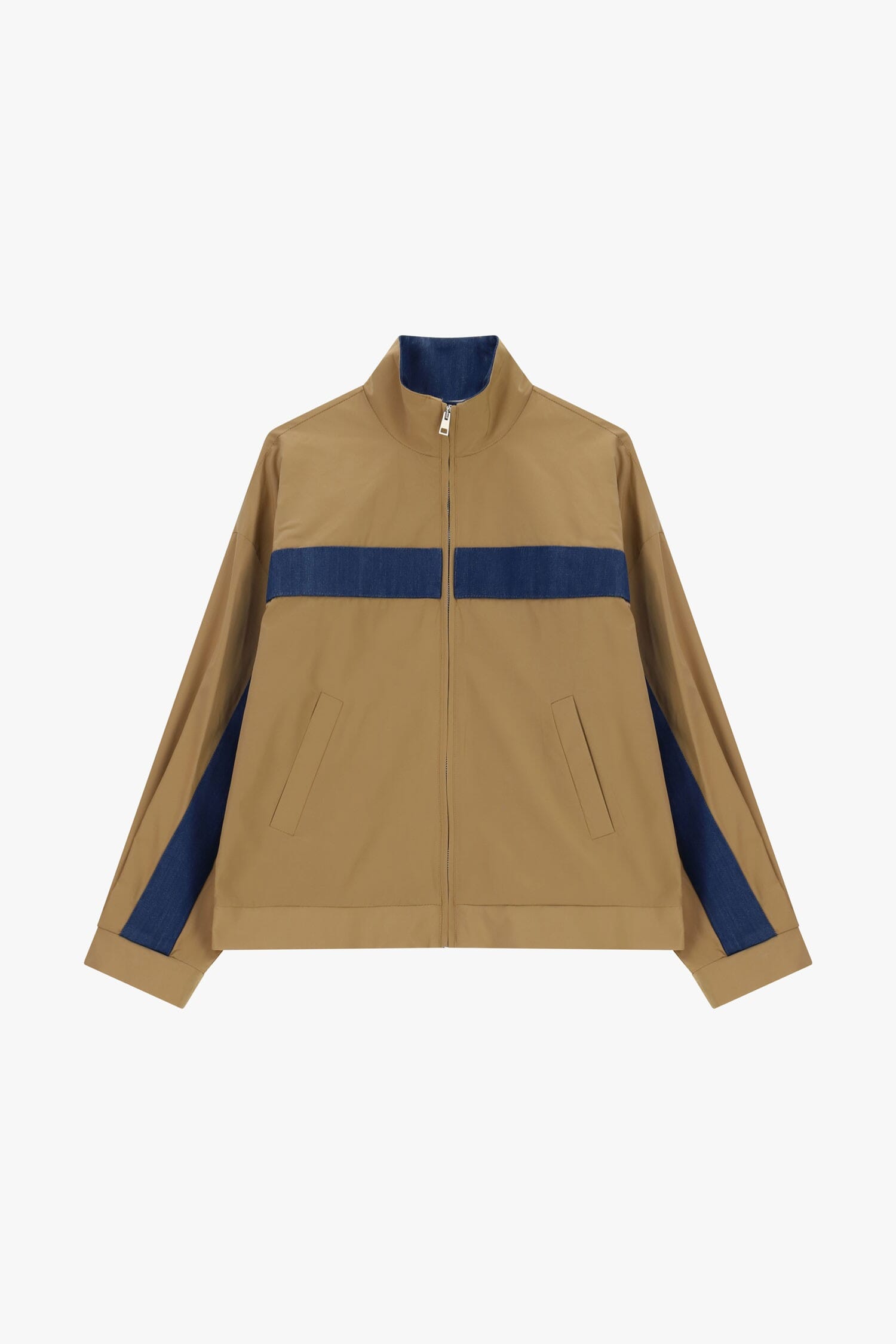 Blouson bombardier avec bande contrastée et fermeture éclair Dixie