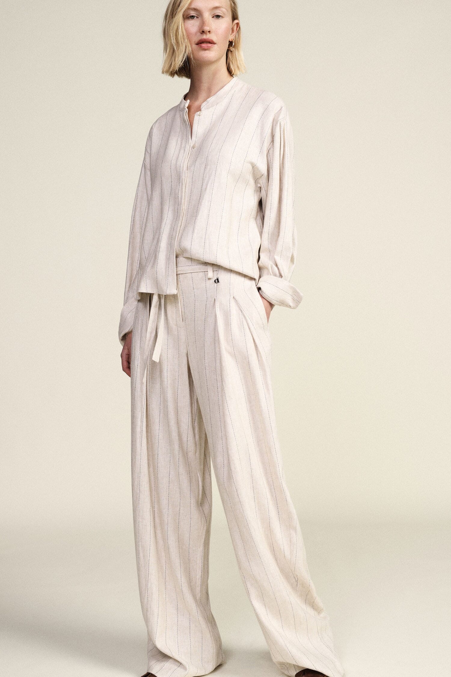Striped Palace Trousers With Knotted Belt Dixie