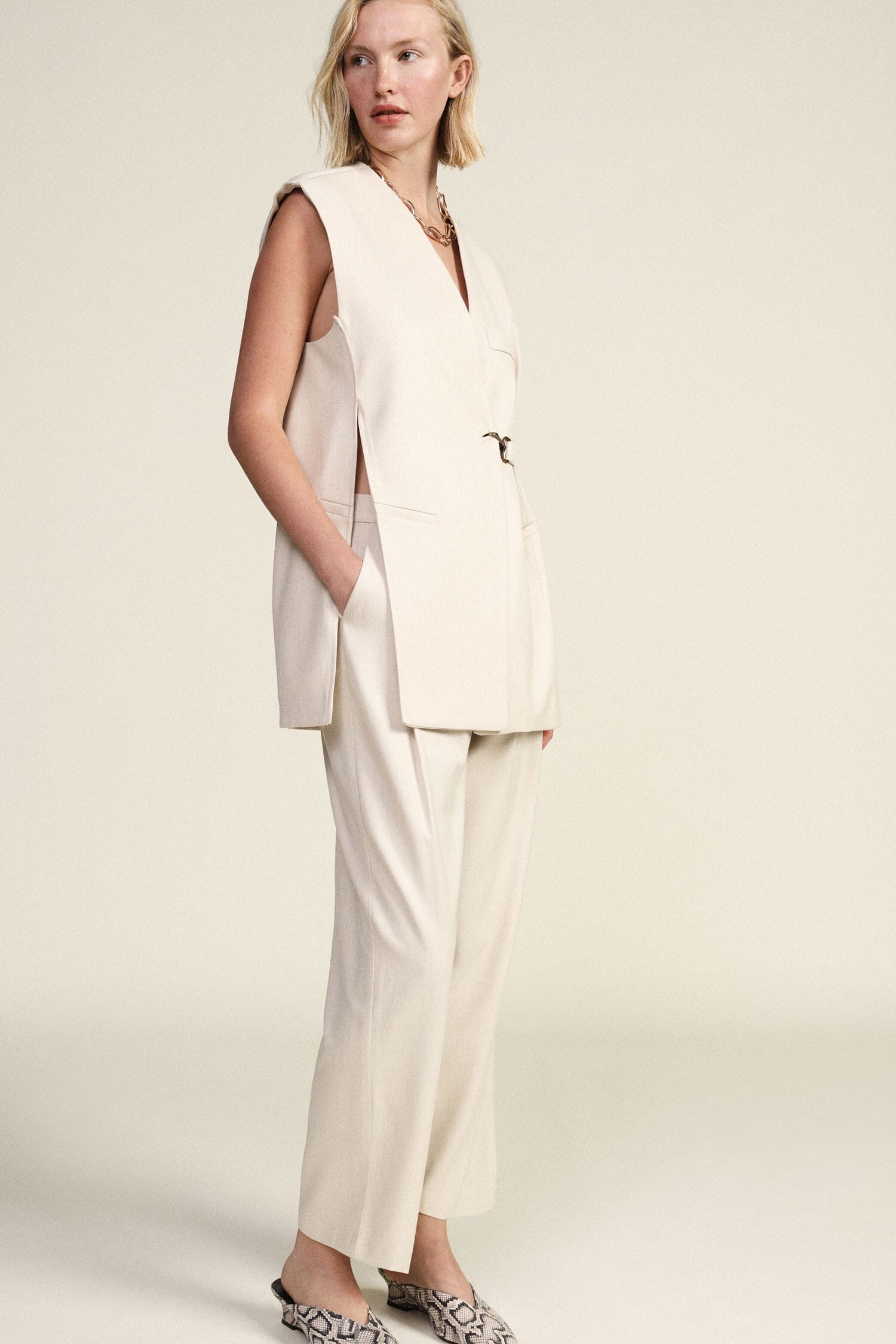 High Waisted Palace Trousers With Front Darts Dixie