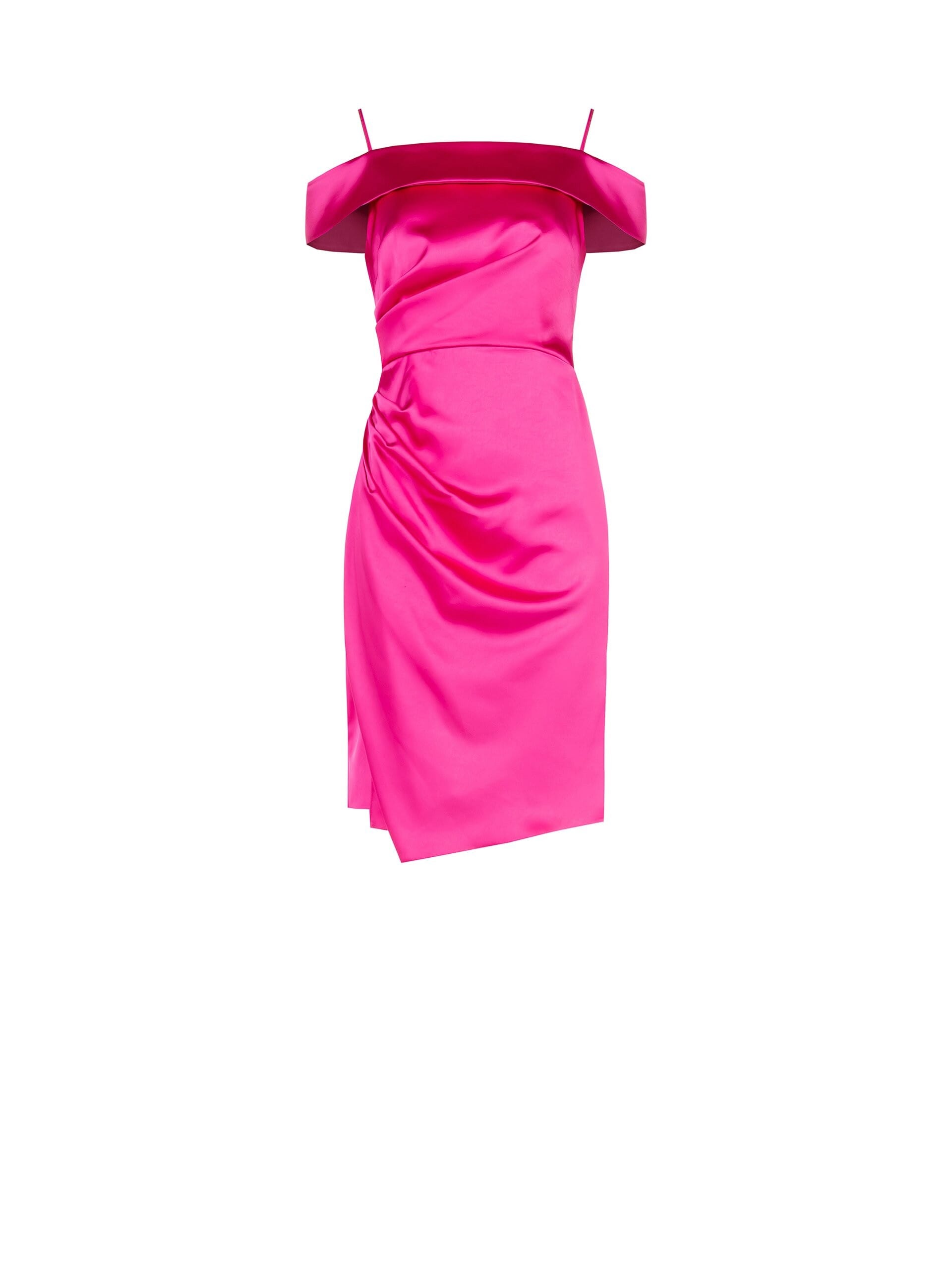 Draped Satin Sheath Dress Rinascimento