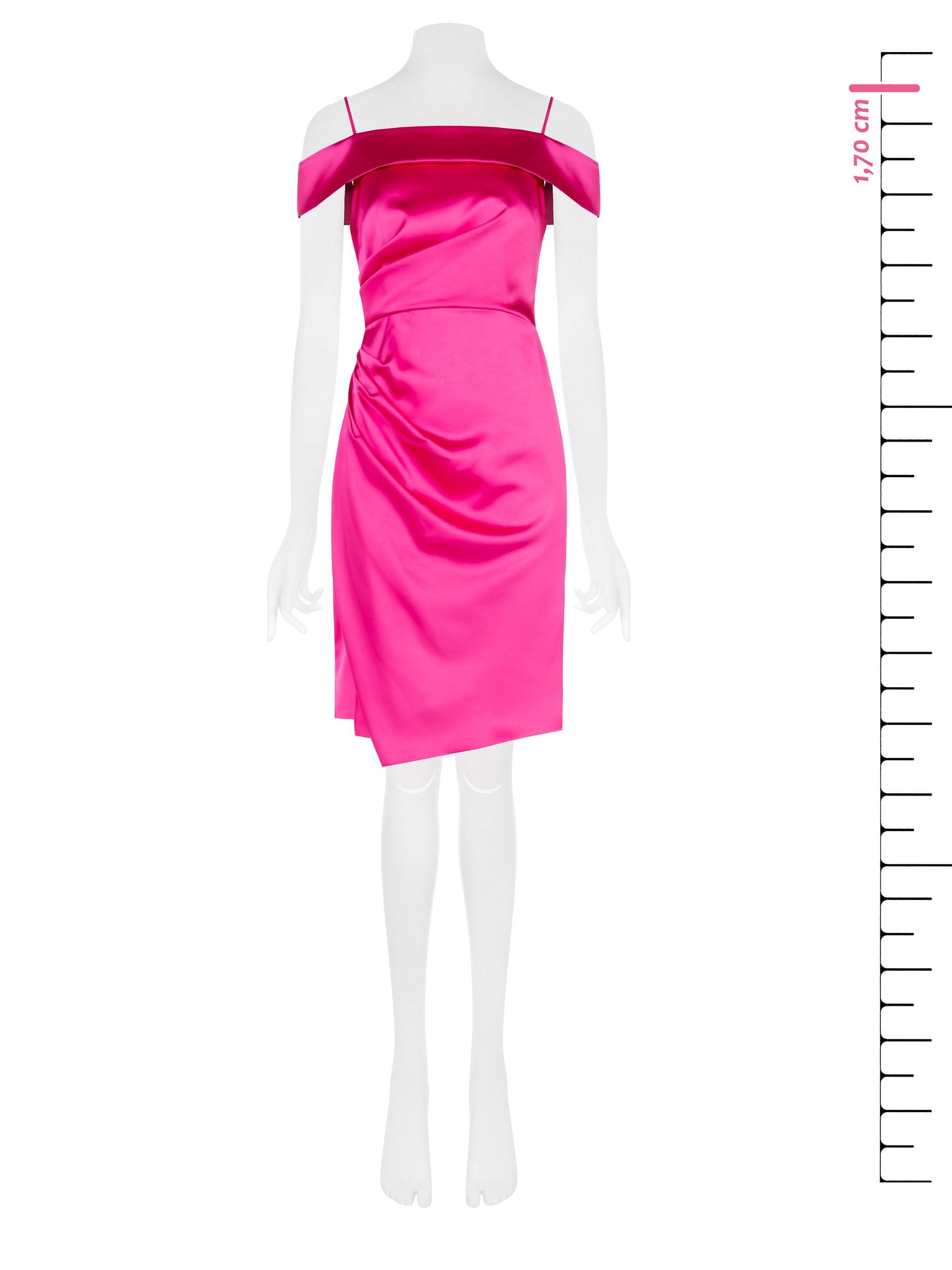 Draped Satin Sheath Dress Rinascimento