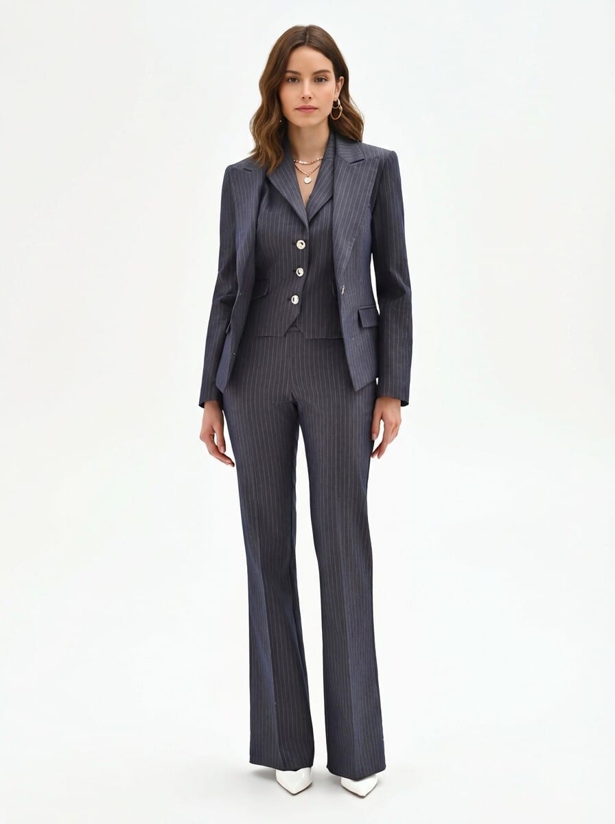 Striped Technical Fabric Paw Pants With High Waistband And Side Zip Rinascimento