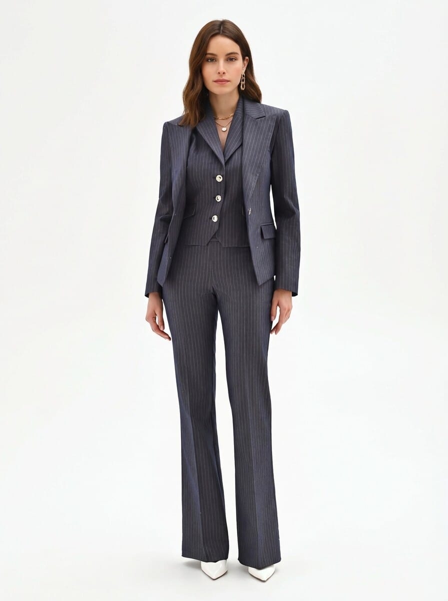 Rinascimento Striped Technical Fabric Blazer Jacket