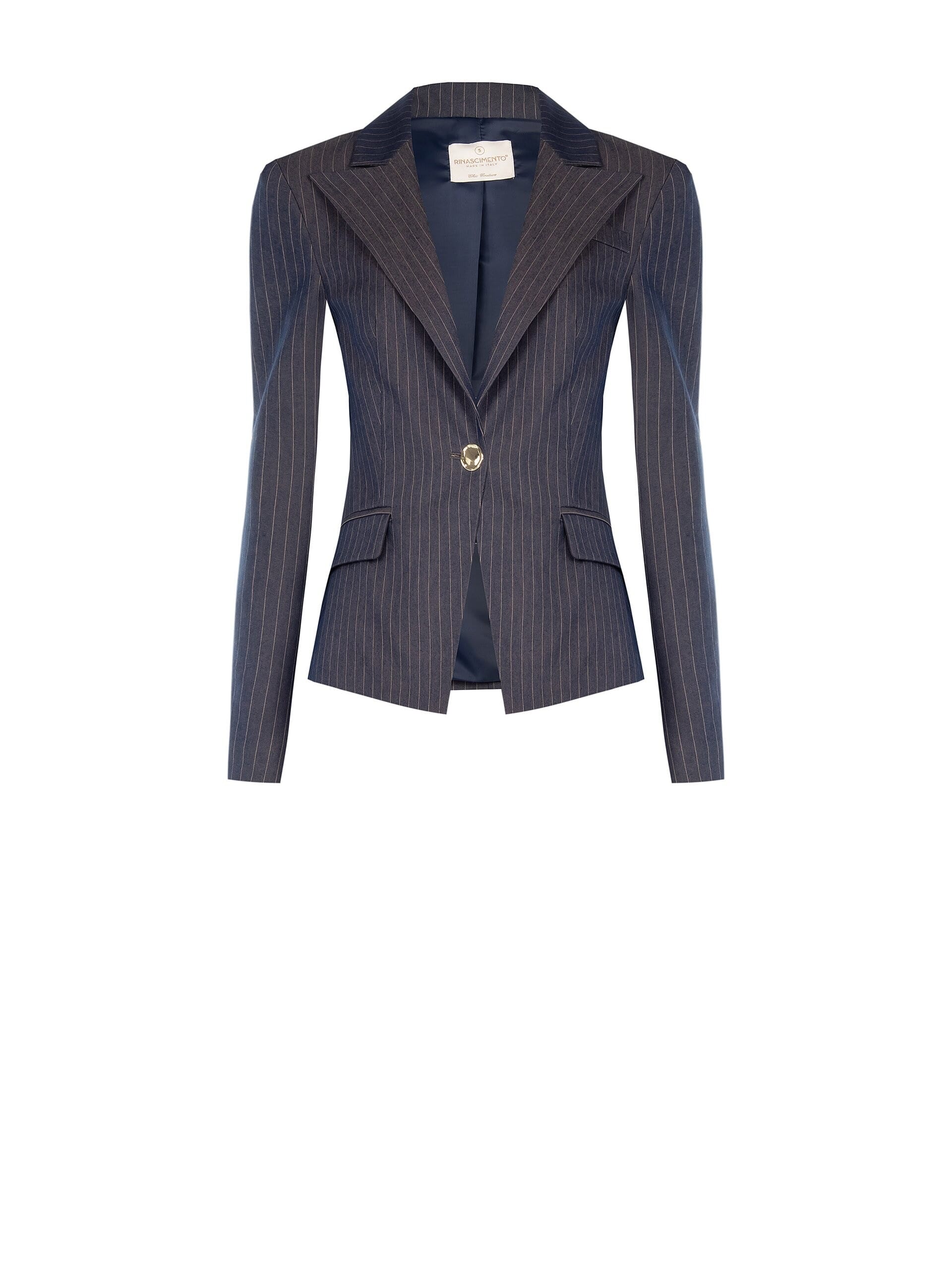 Rinascimento Striped Technical Fabric Blazer Jacket