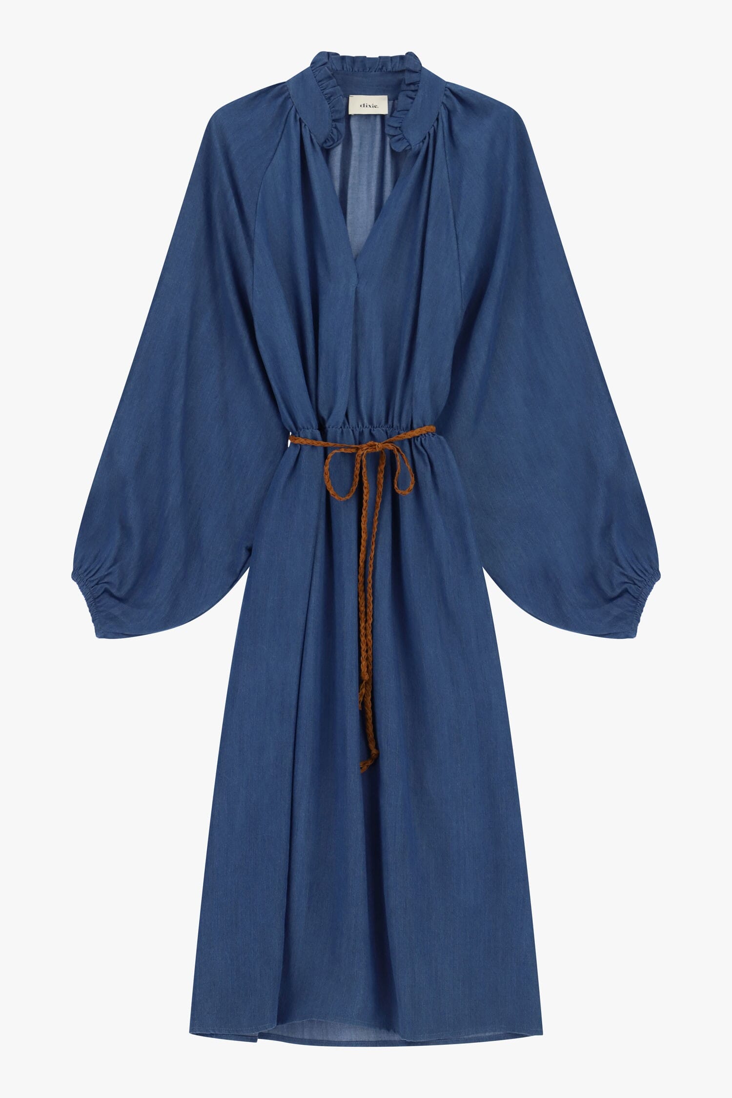 Abito Midi Con Maniche Ampie E Cintura Intrecciata Dixie