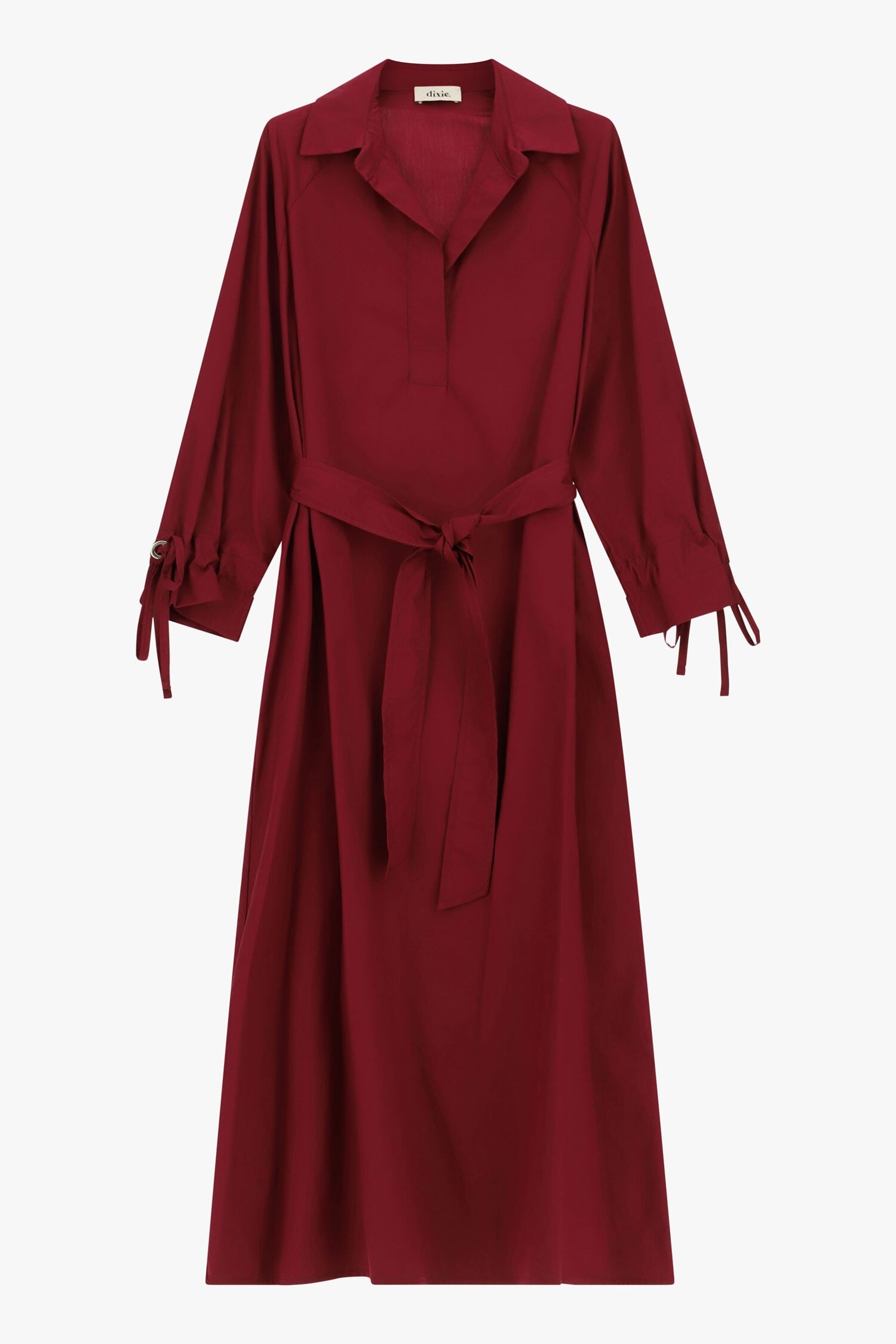 Abito Lungo Con Cintura E Maniche Arricciate Dixie