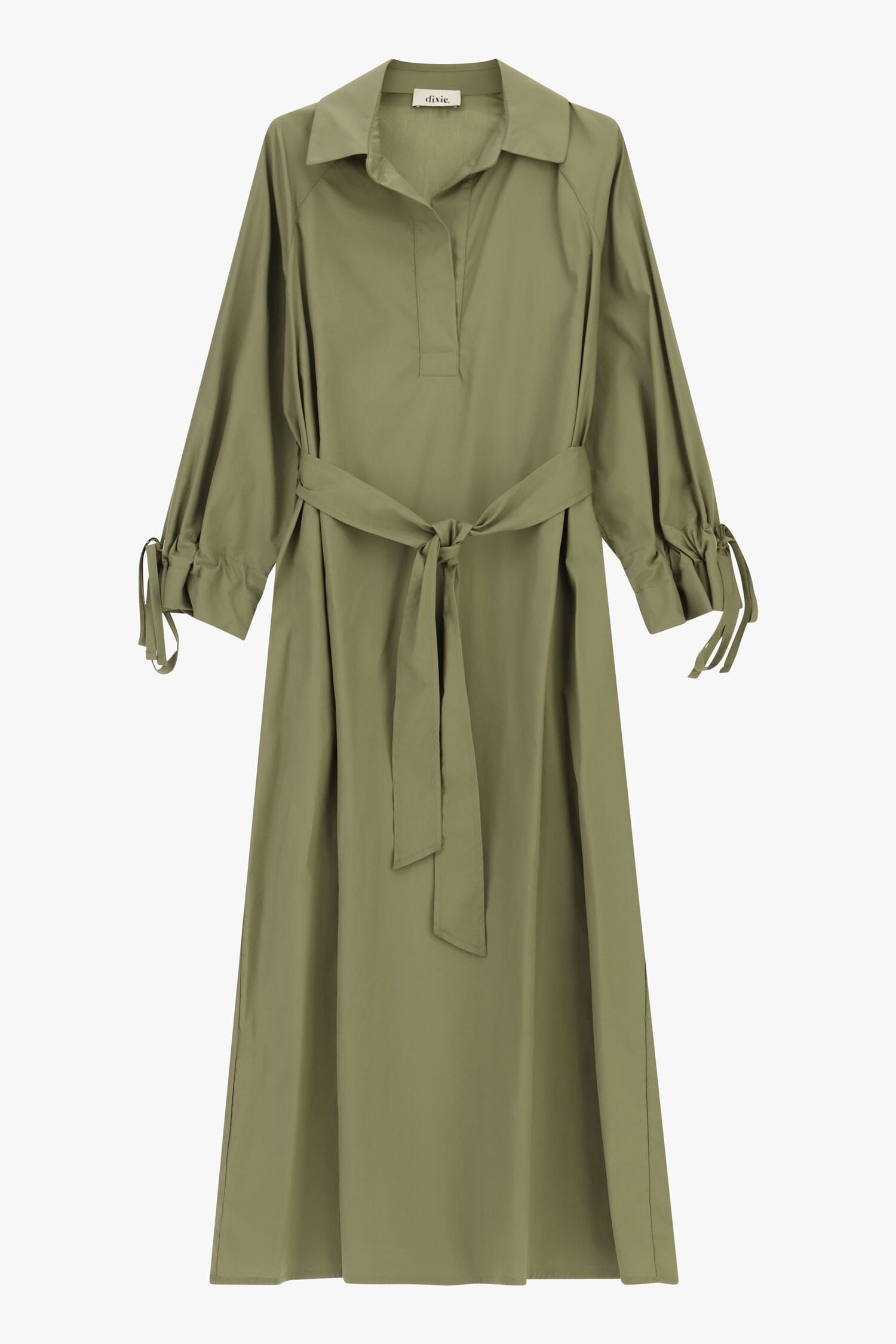 Abito Lungo Con Cintura E Maniche Arricciate Dixie