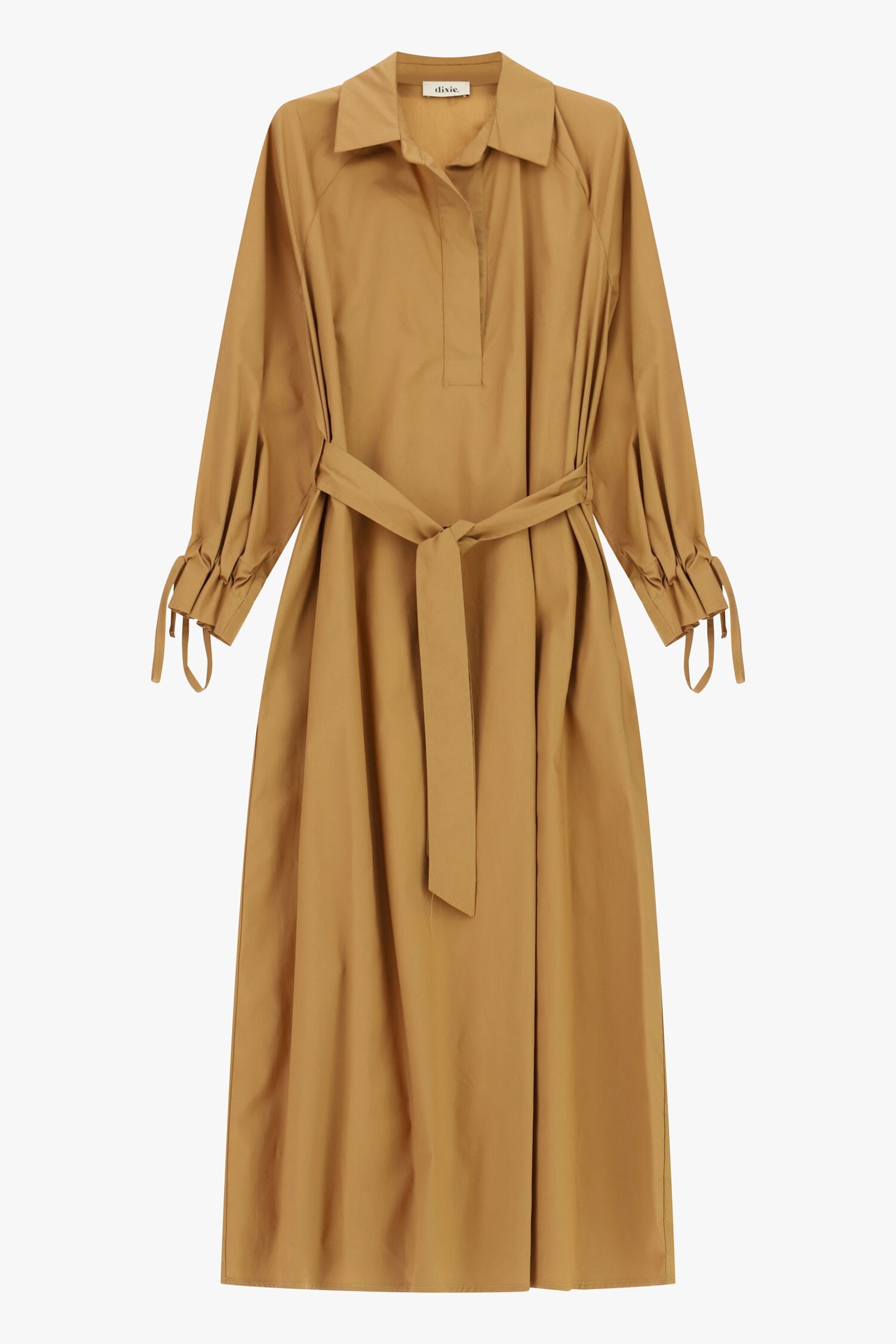 Abito Lungo Con Cintura E Maniche Arricciate Dixie