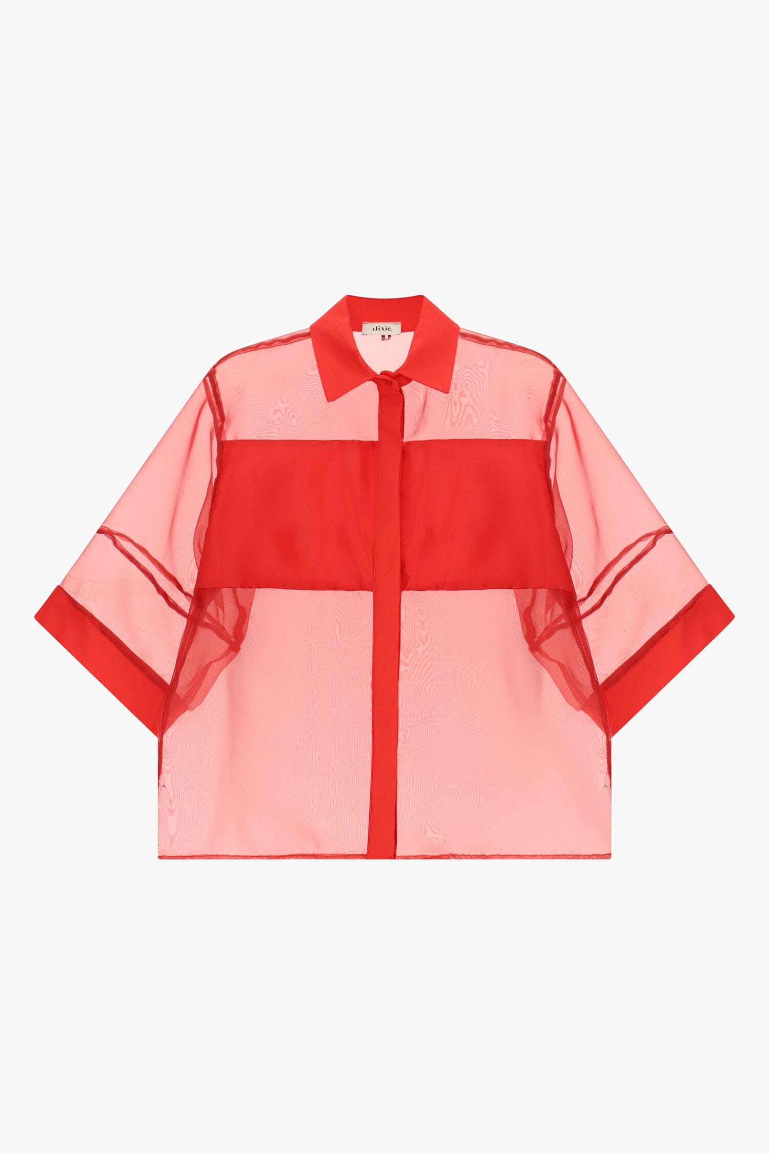 Chemise transparente oversize à manches trois-quarts Dixie