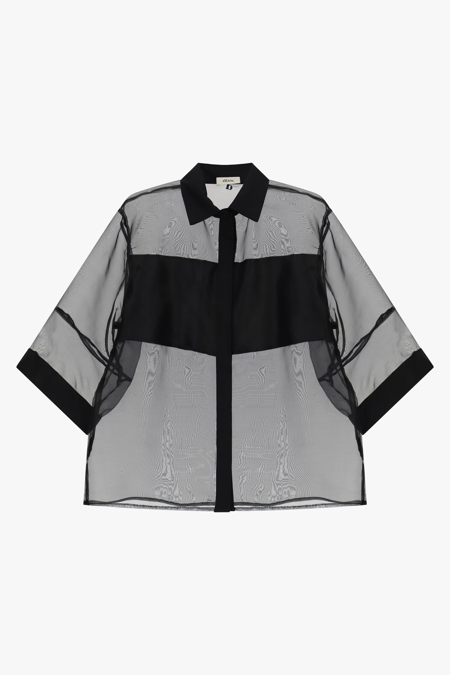 Chemise transparente oversize à manches trois-quarts Dixie