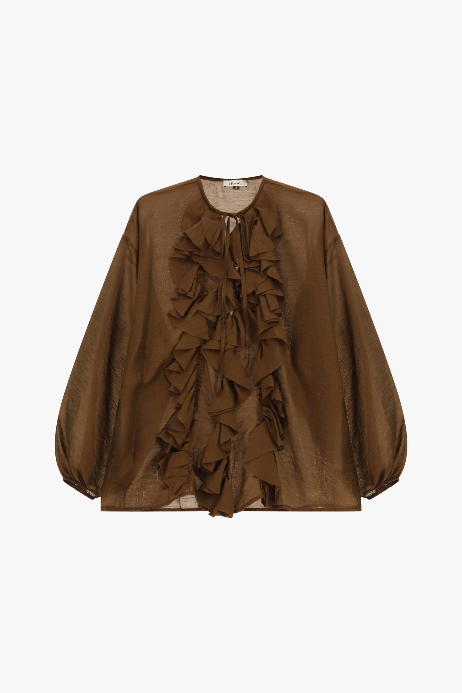 Blusa Ampia Con Maniche Lunghe E Rouches Frontali Dixie