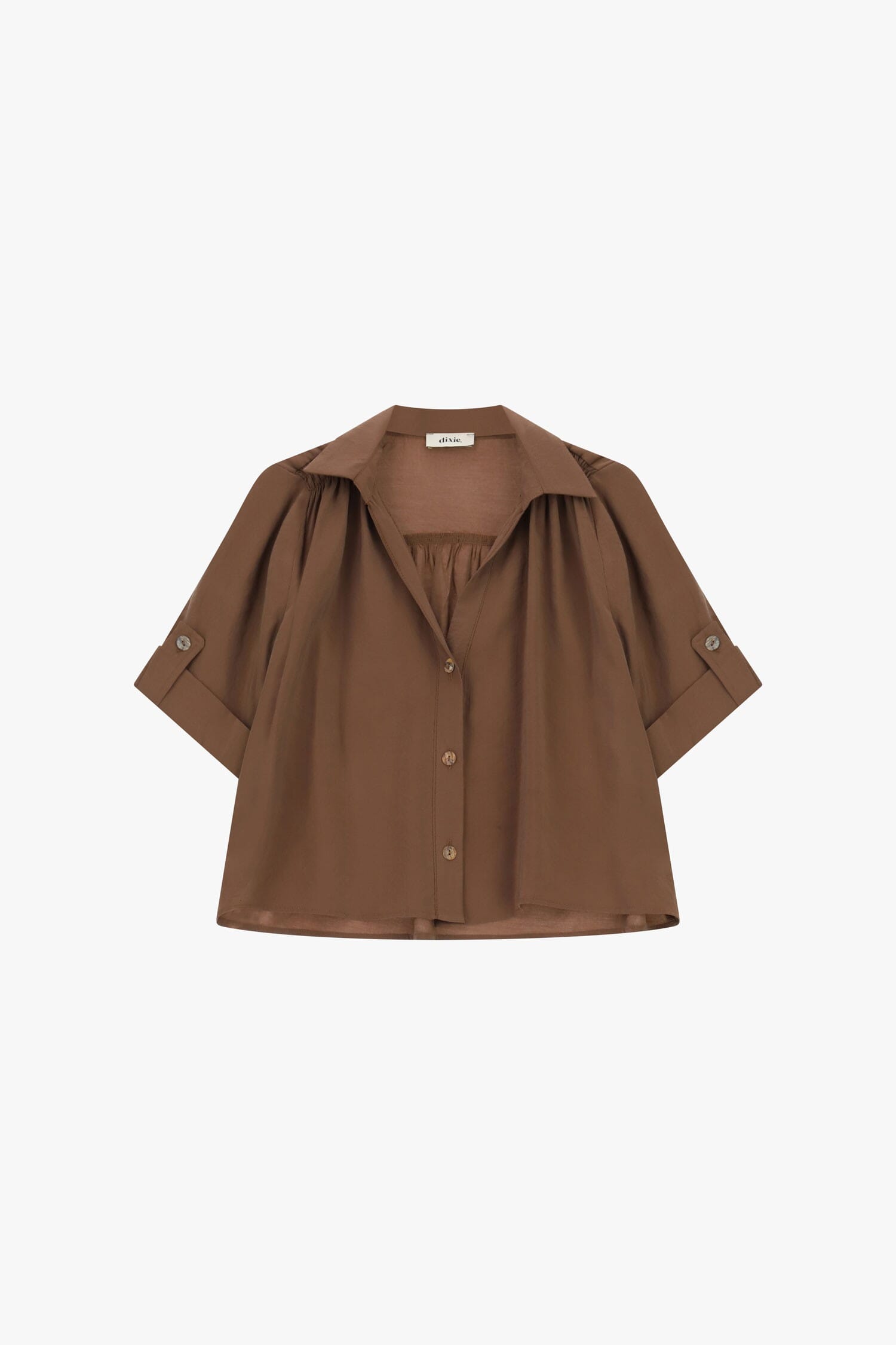 Camicia Corta Con Maniche Ampie E Bottoni Dixie