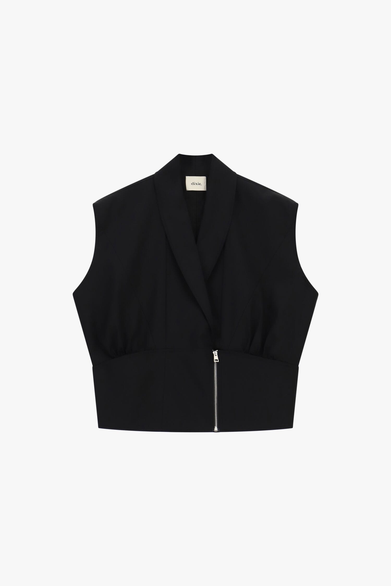 Gilet sans manches avec fermeture éclair et encolure révérée Dixie
