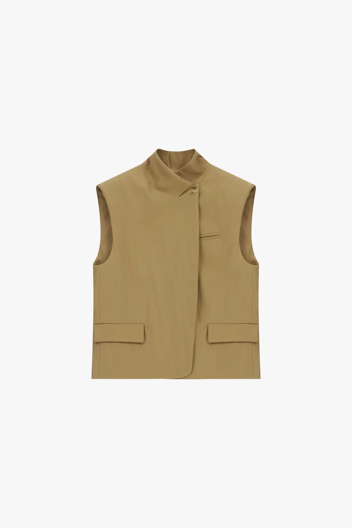 Gilet Corto Con Collo Alto E Tasche Frontali Dixie