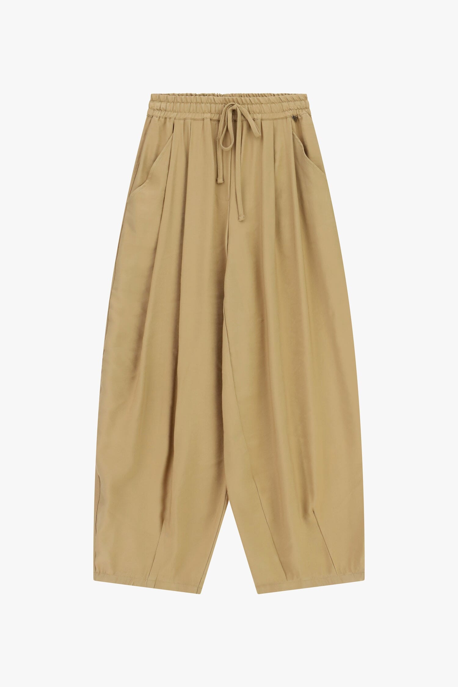 Pantaloni Palazzo Cropped Con Elastico E Coulisse Dixie